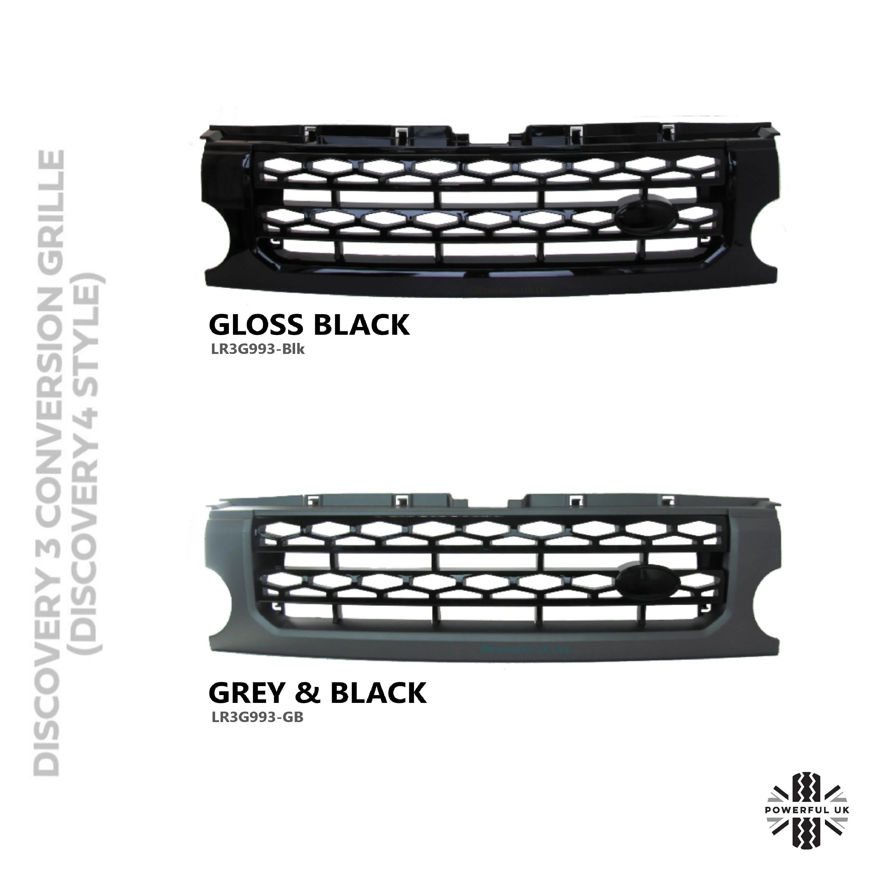 Front Grille for Land Rover Discovery 3 - Disco 4 look Grey / Black - Image 8