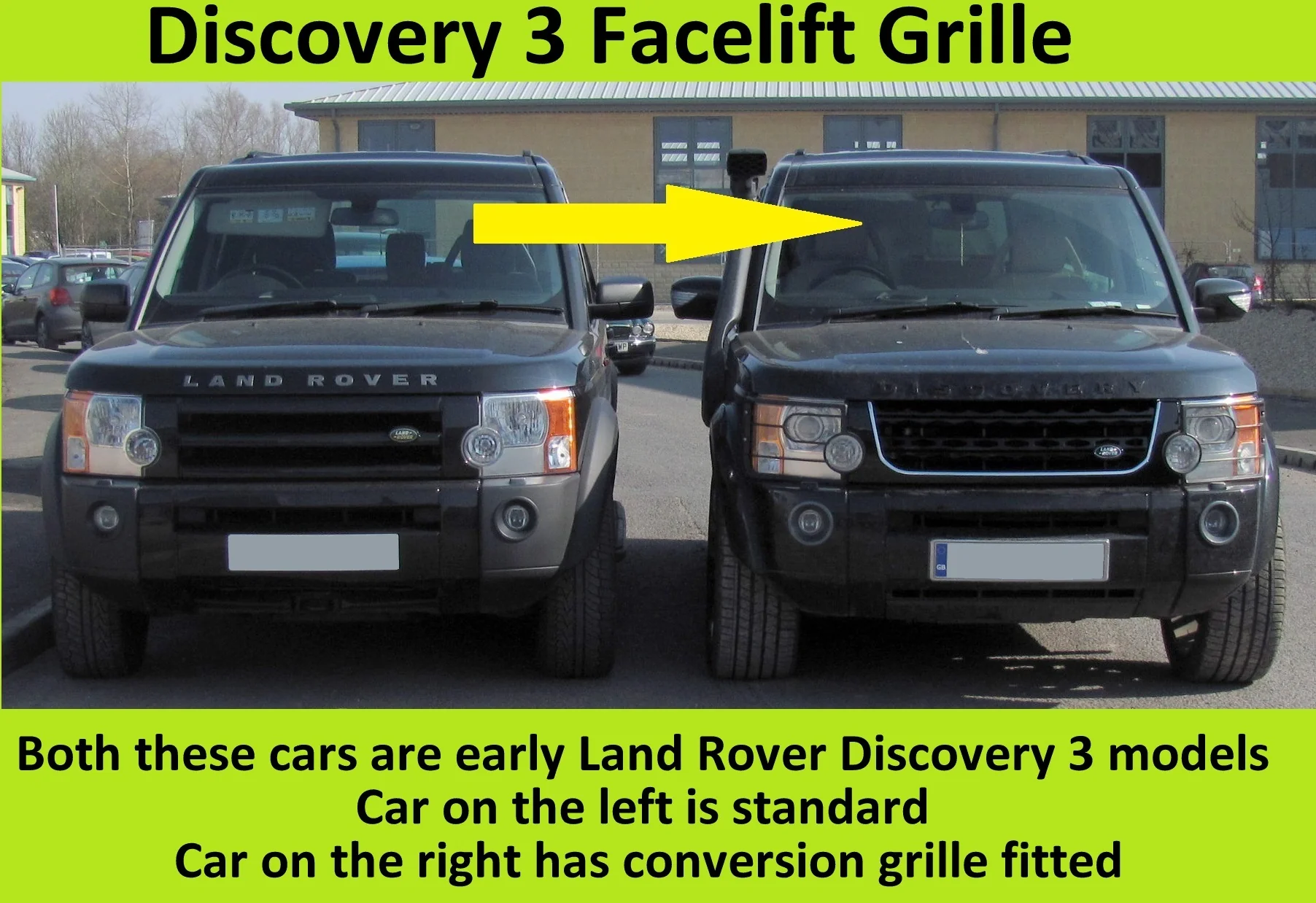 Front Grille for Land Rover Discovery 3 - Disco 4 look - Grey / Silver / Silver - Image 6