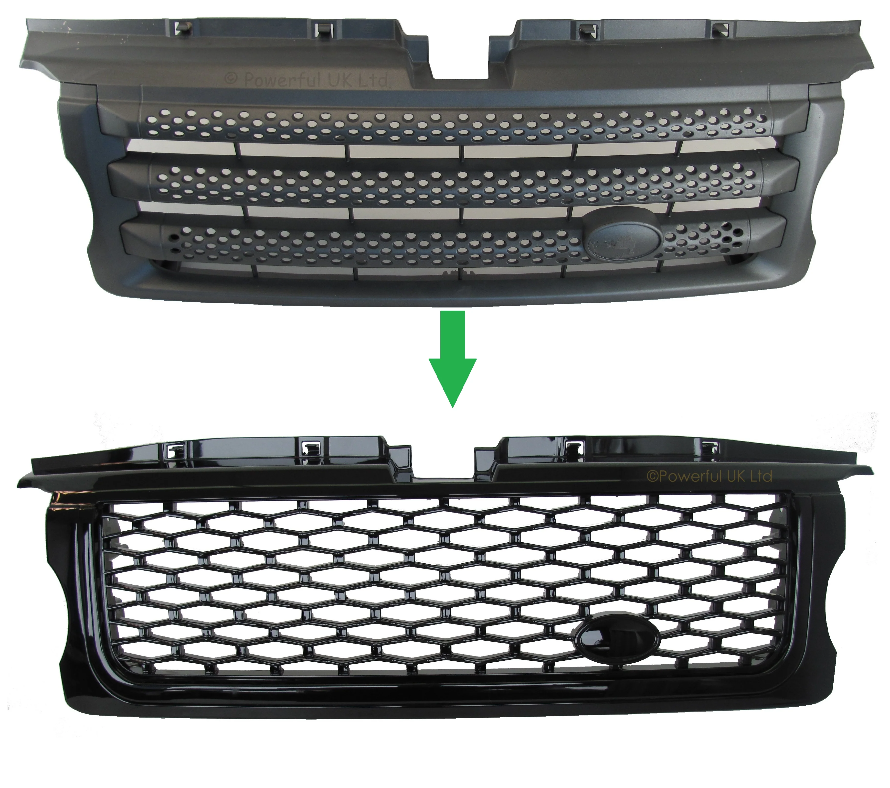 Front Grille - Full Black for Range Rover Sport 05-09 - Image 4