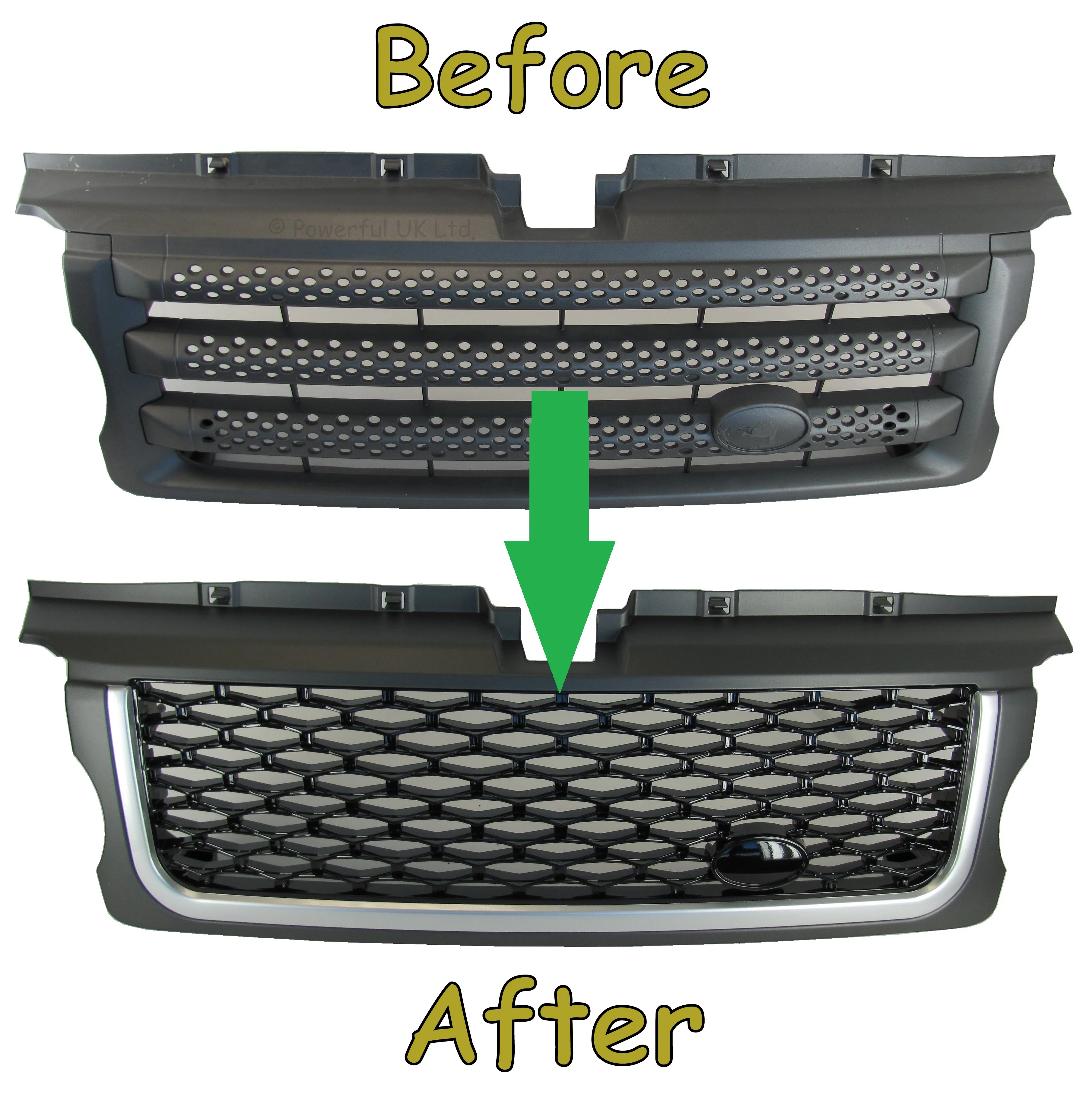 Front Grille - Grey/Silver/Black for Range Rover Sport 05-09 - Image 3