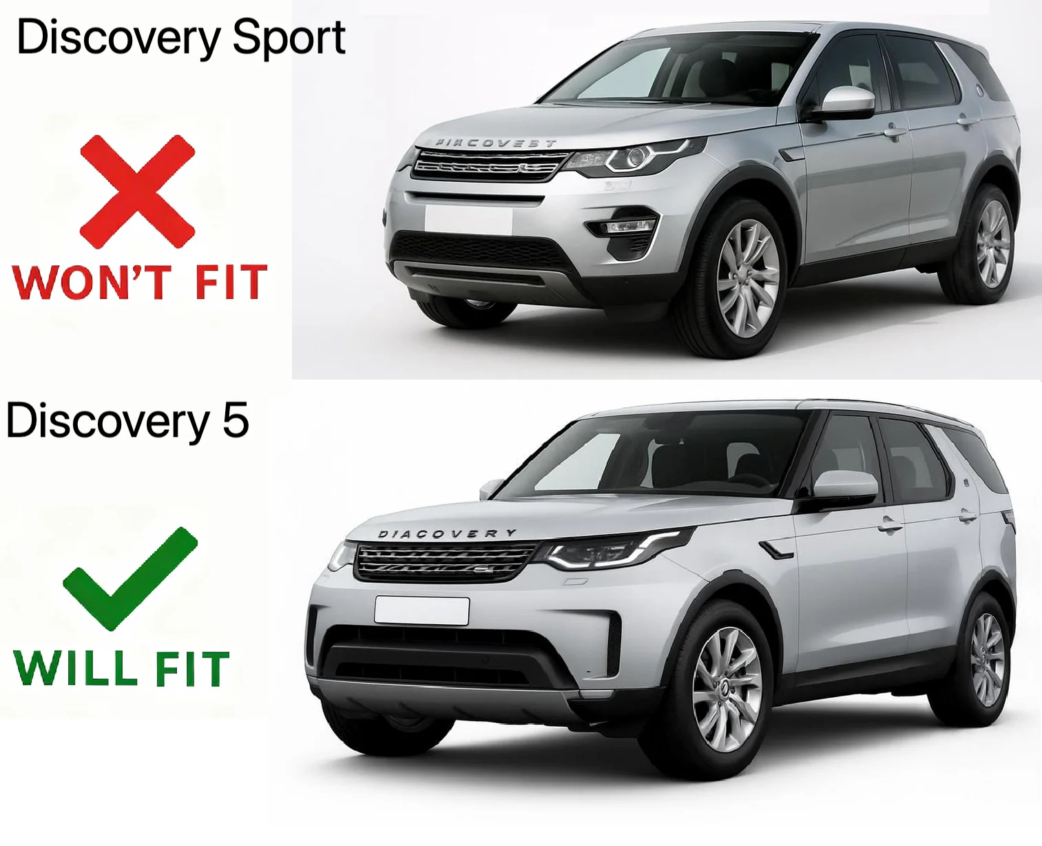 Front Lettering Template for Land Rover Discovery 5 - Image 4