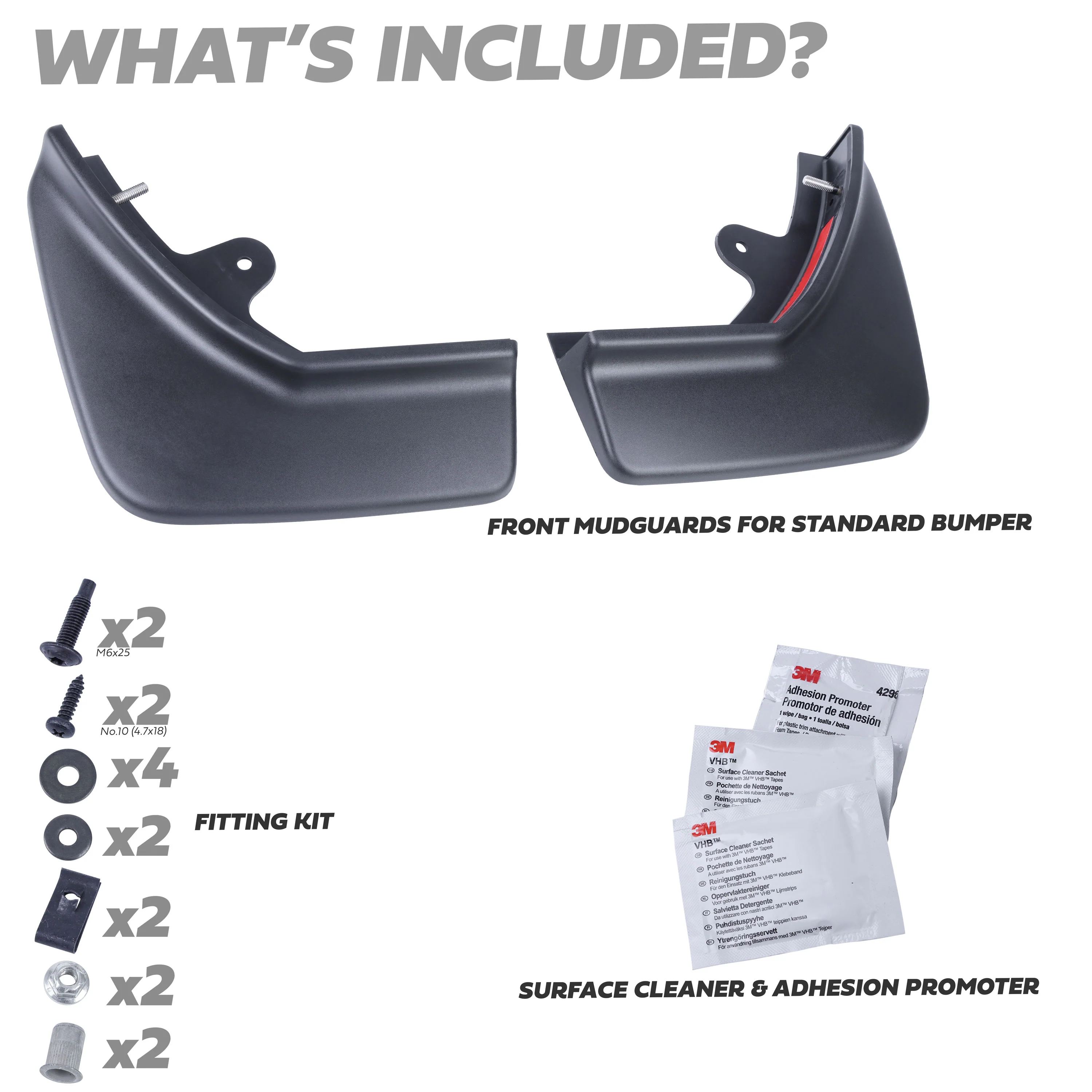 Front Mudflap Kit for Range Rover Evoque 2 L551 - Standard - Genuine - Image 3