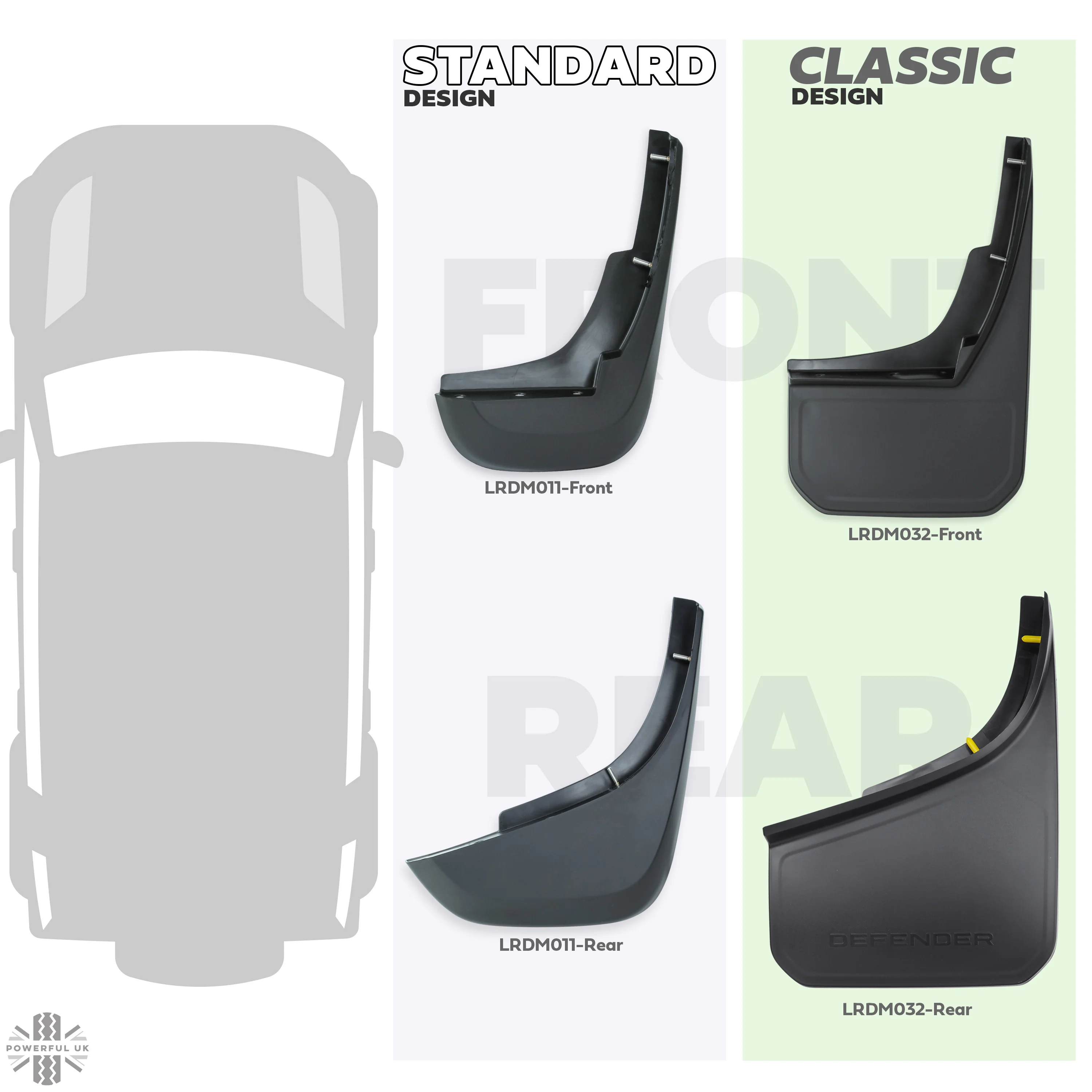 Front Mudflaps - Classic Design - Genuine - for Land Rover Defender L663 - Image 11