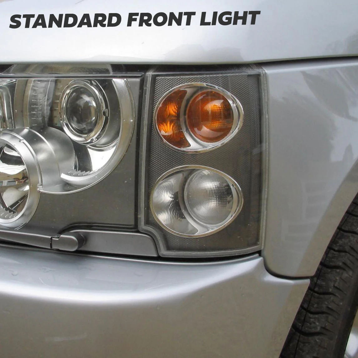 Front Side Light / Indicator Assembly for Range Rover L322 - Clear Indicator/Silver Body - PAIR - Image 5