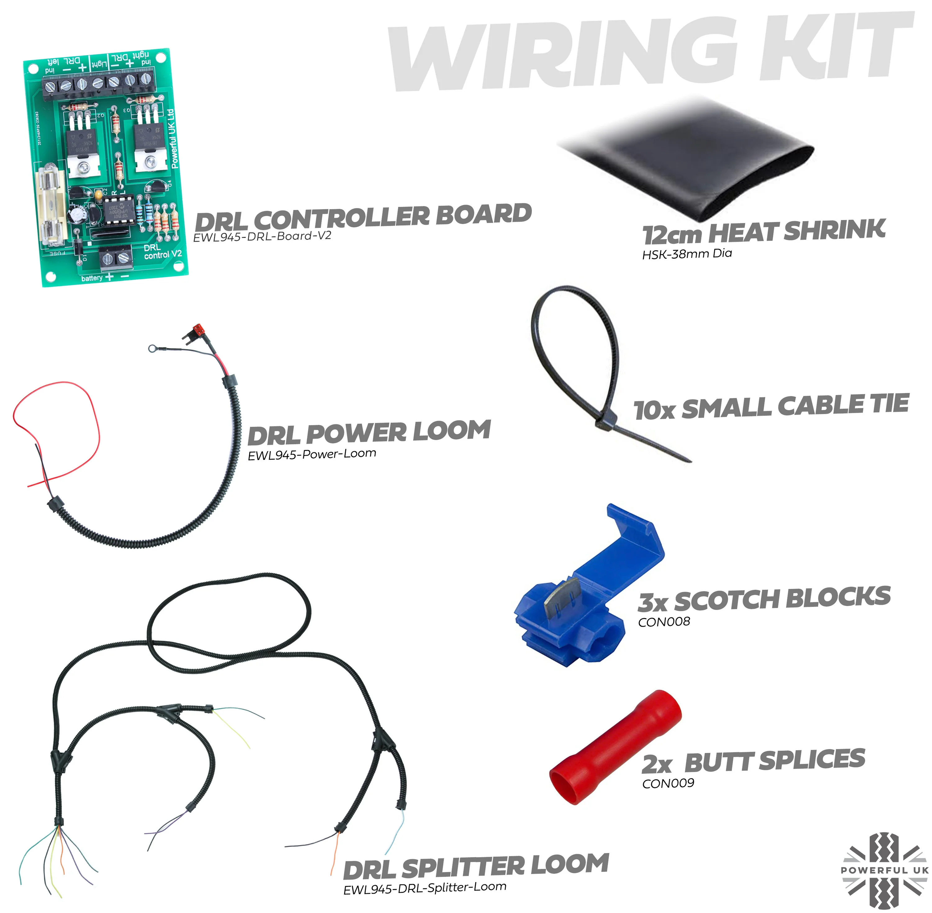 Full "2in1" LED Fog Lamp & DRL Kit with wiring for Land Rover Discovery 3 - Image 8