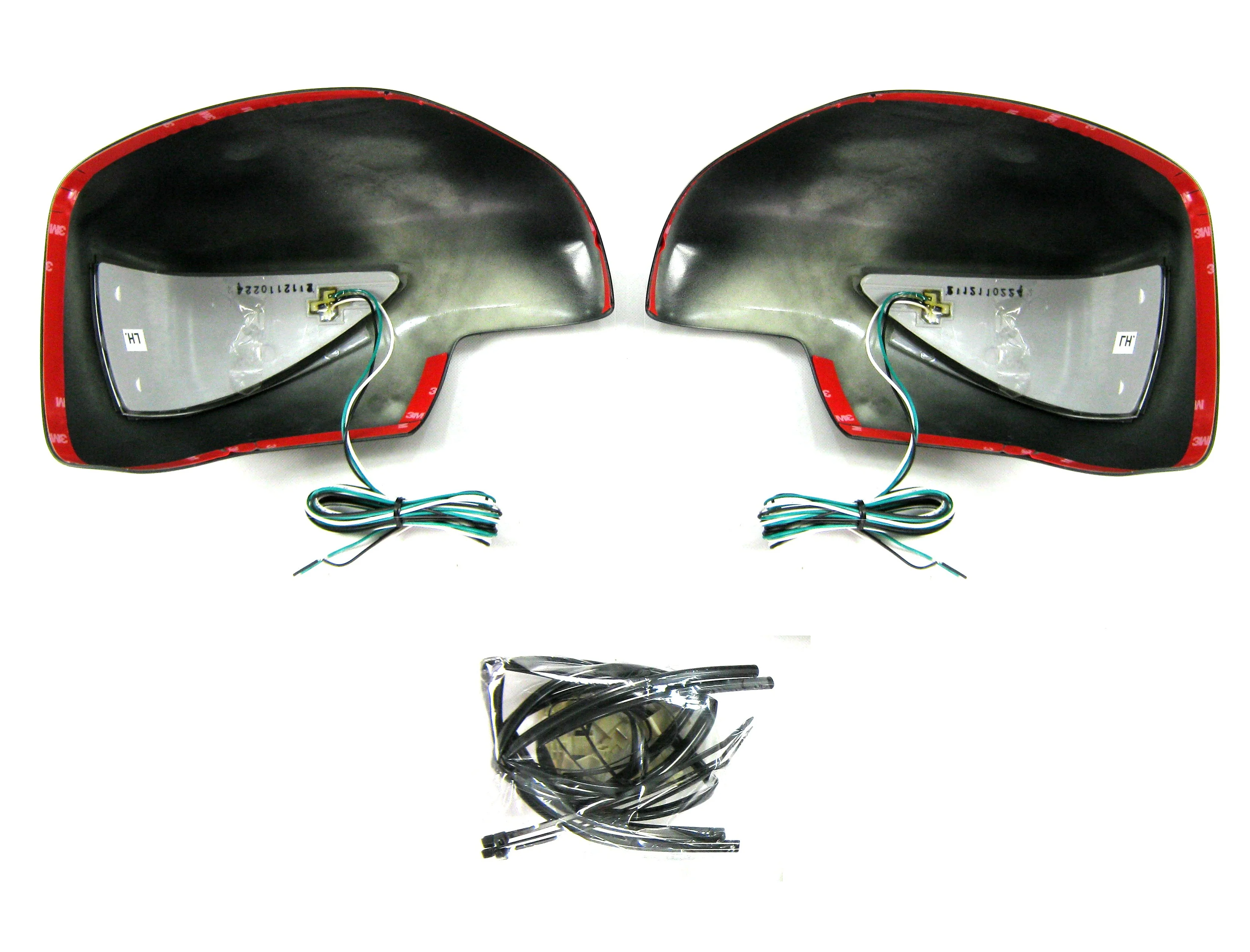 Full Mirror Covers With LED for Land Rover Freelander 2 (07-09 Mirrors) - Gloss Black - Image 5