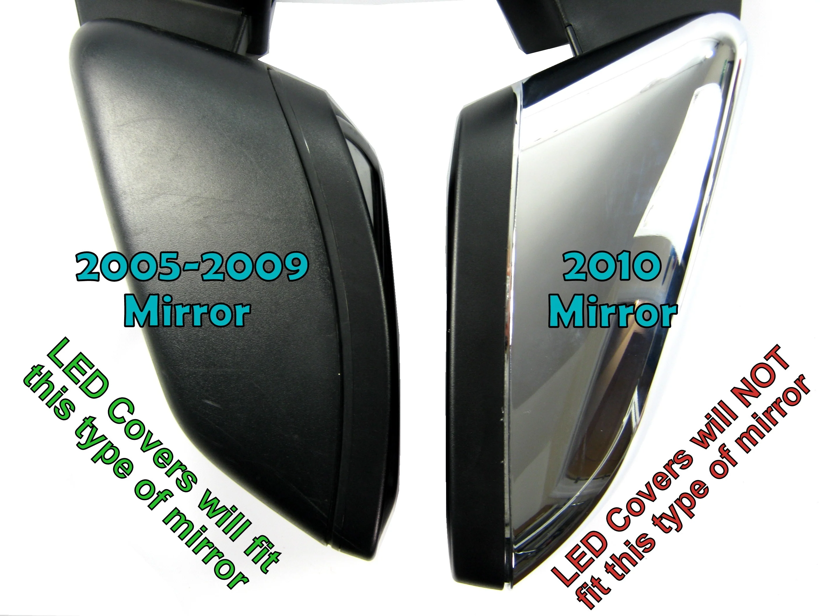 Full Mirror Covers With LED for Land Rover Freelander 2 (07-09 Mirrors) - Gloss Black - Image 7