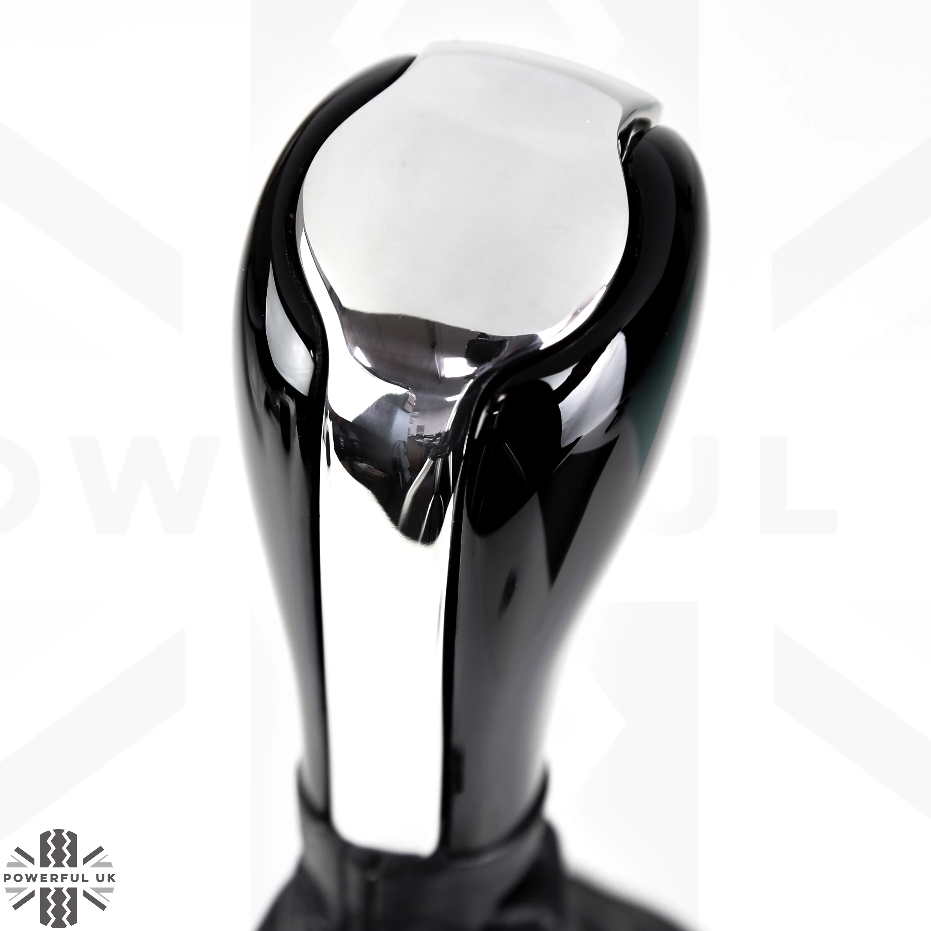 Gear Knob - Black Piano + Polished Metal Insert for Range Rover L322 - Image 3