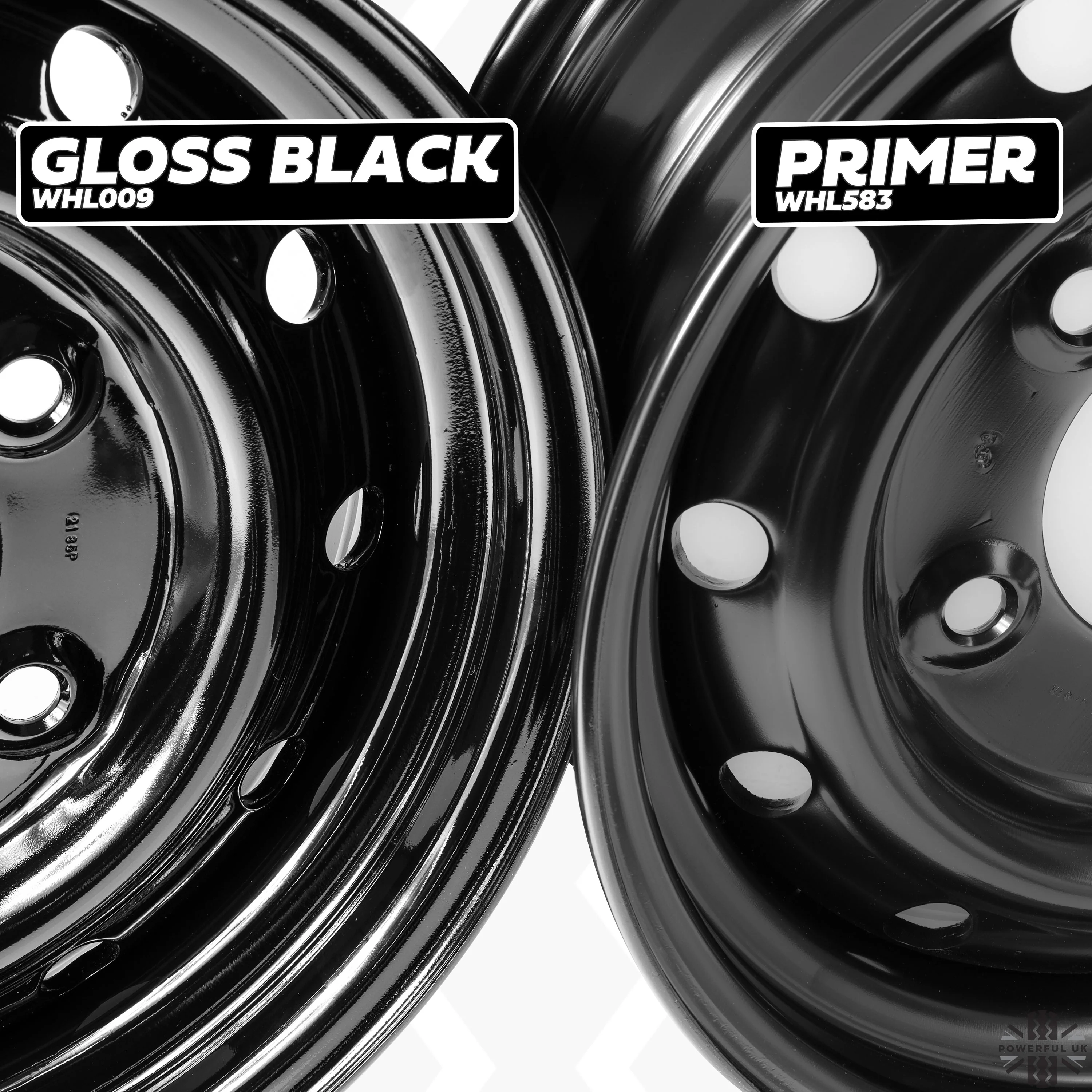 Genuine 16" Steel Wheel - Gloss Black - for Classic Land Rover Defender Heritage - Image 7