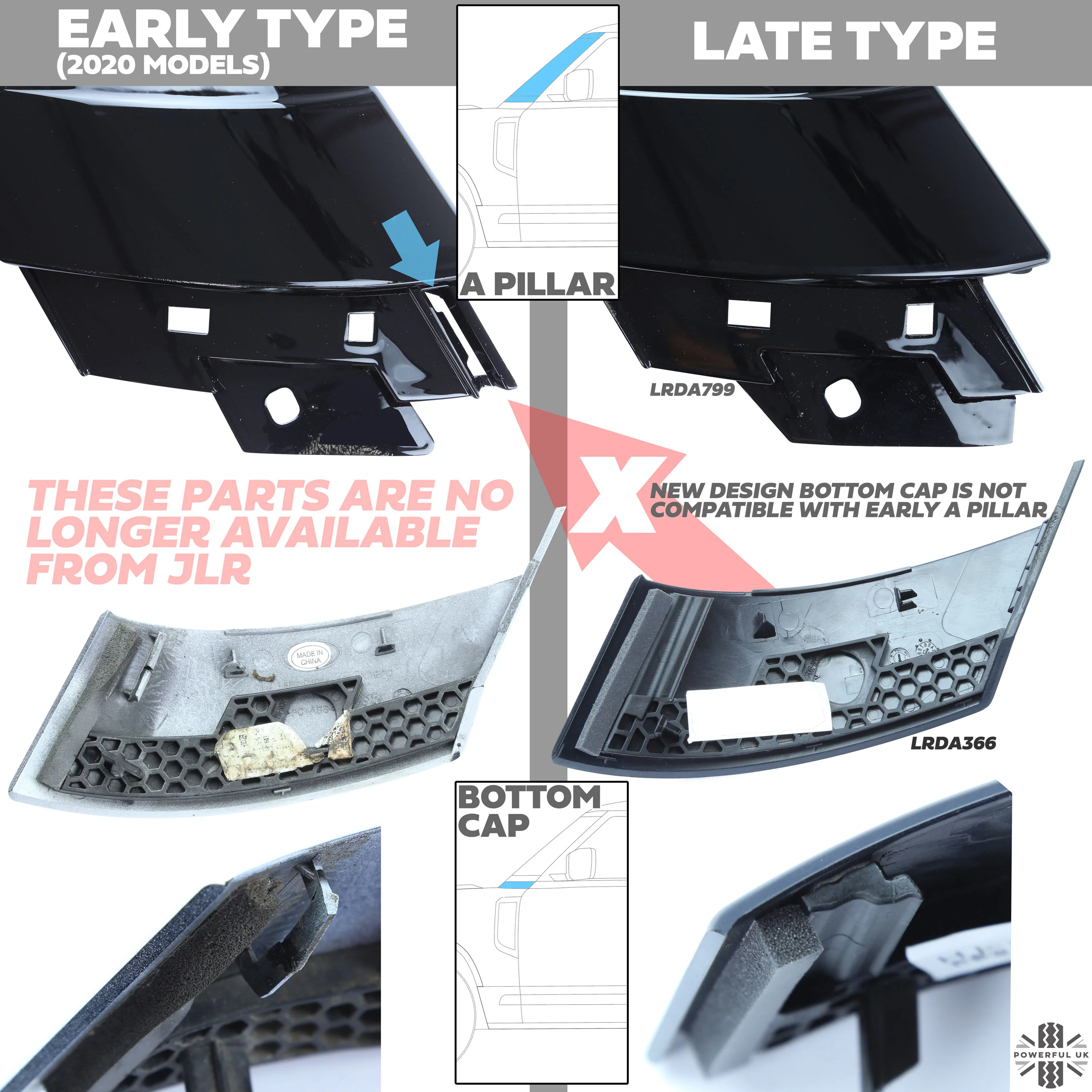Genuine A Pillar Finisher in Gloss Black for Land Rover Defender L663 - RIGHT - Image 5