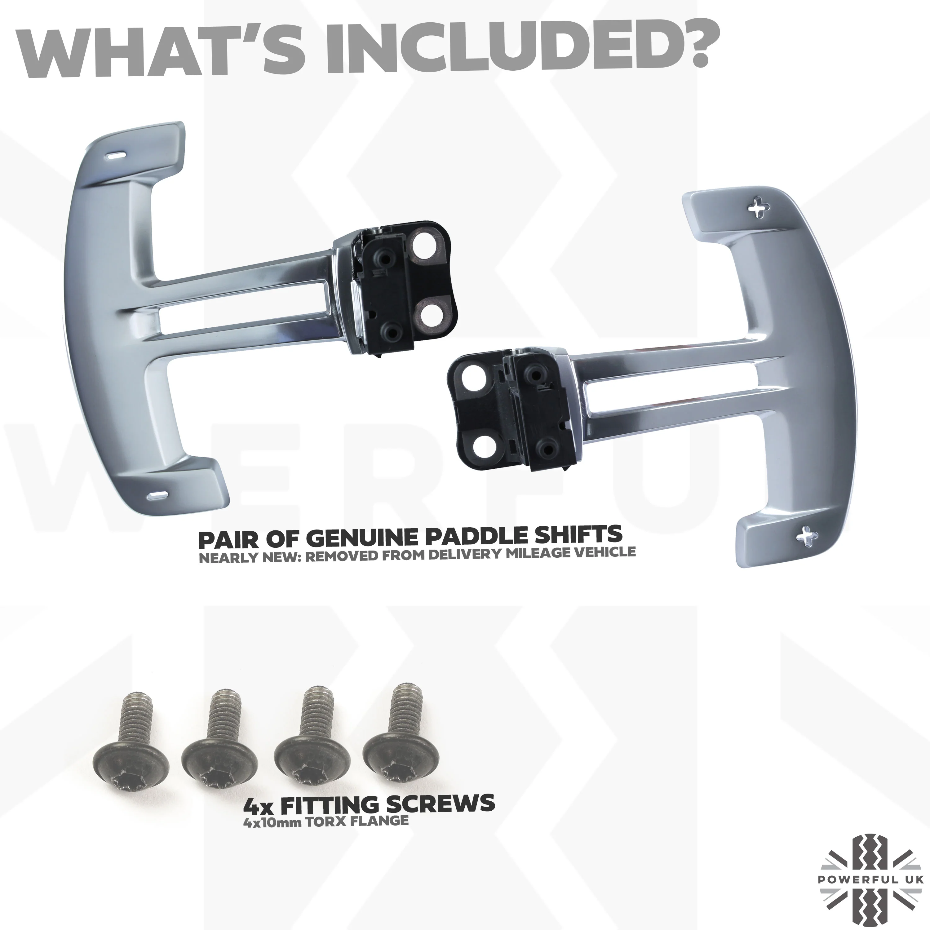 Genuine Aluminium Paddle Shifters (L & R) for Land Rover Defender L663 - TAKE-OFFS - Image 3