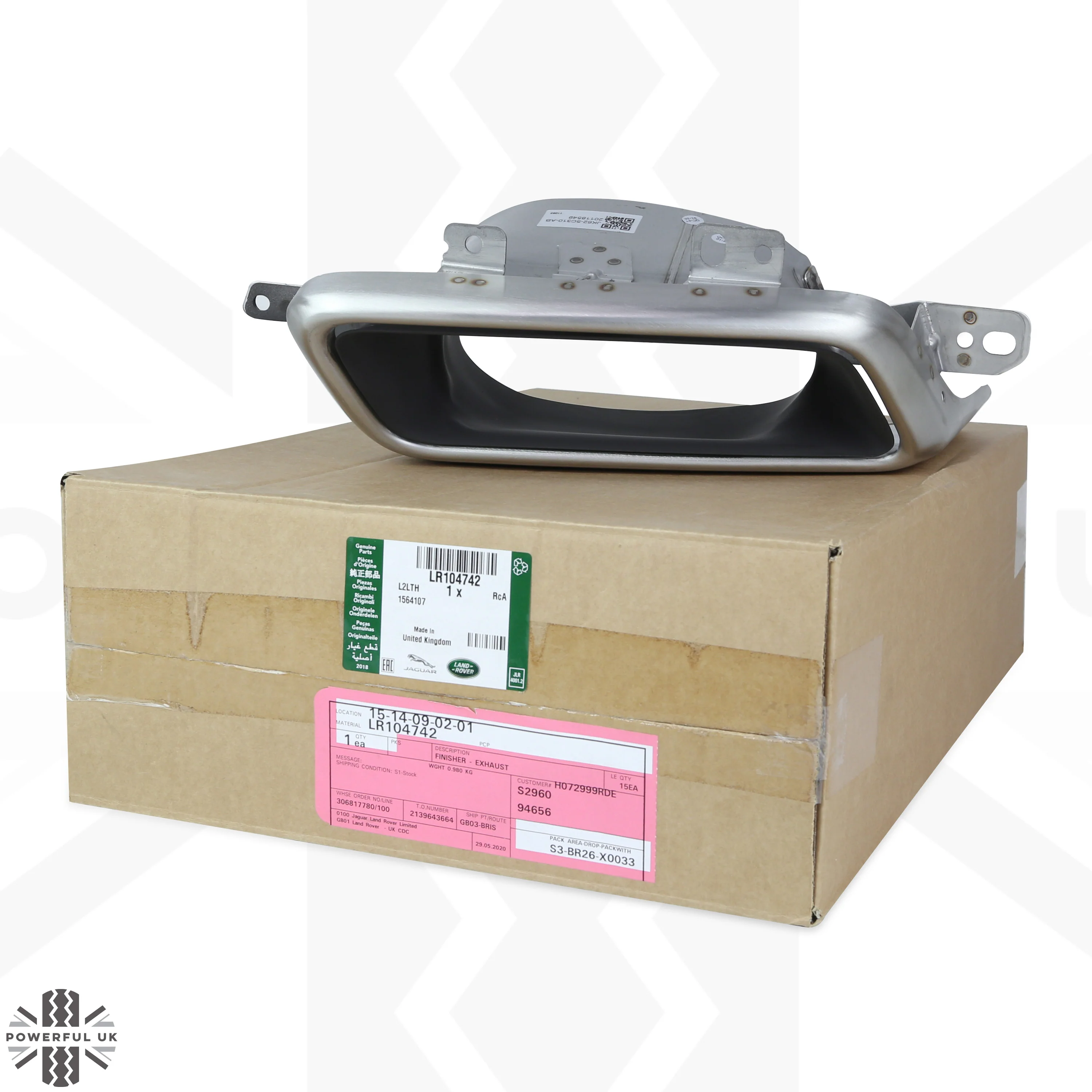 Genuine Exhaust Finisher for Range Rover Sport L494 2018 - RIGHT - Image 2
