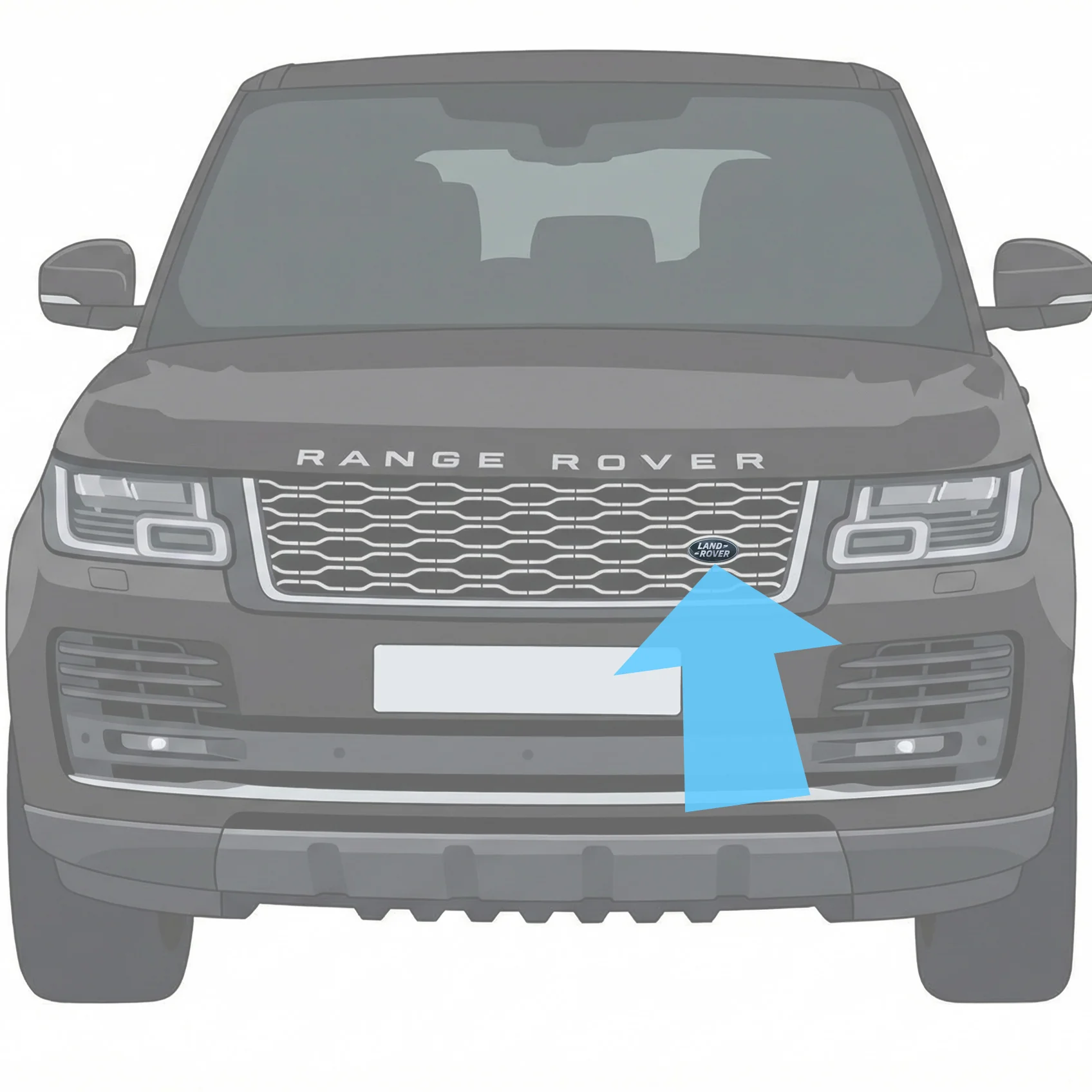 Genuine Front Grille Badge - Green & Silver - for Range Rover L405 - Image 3