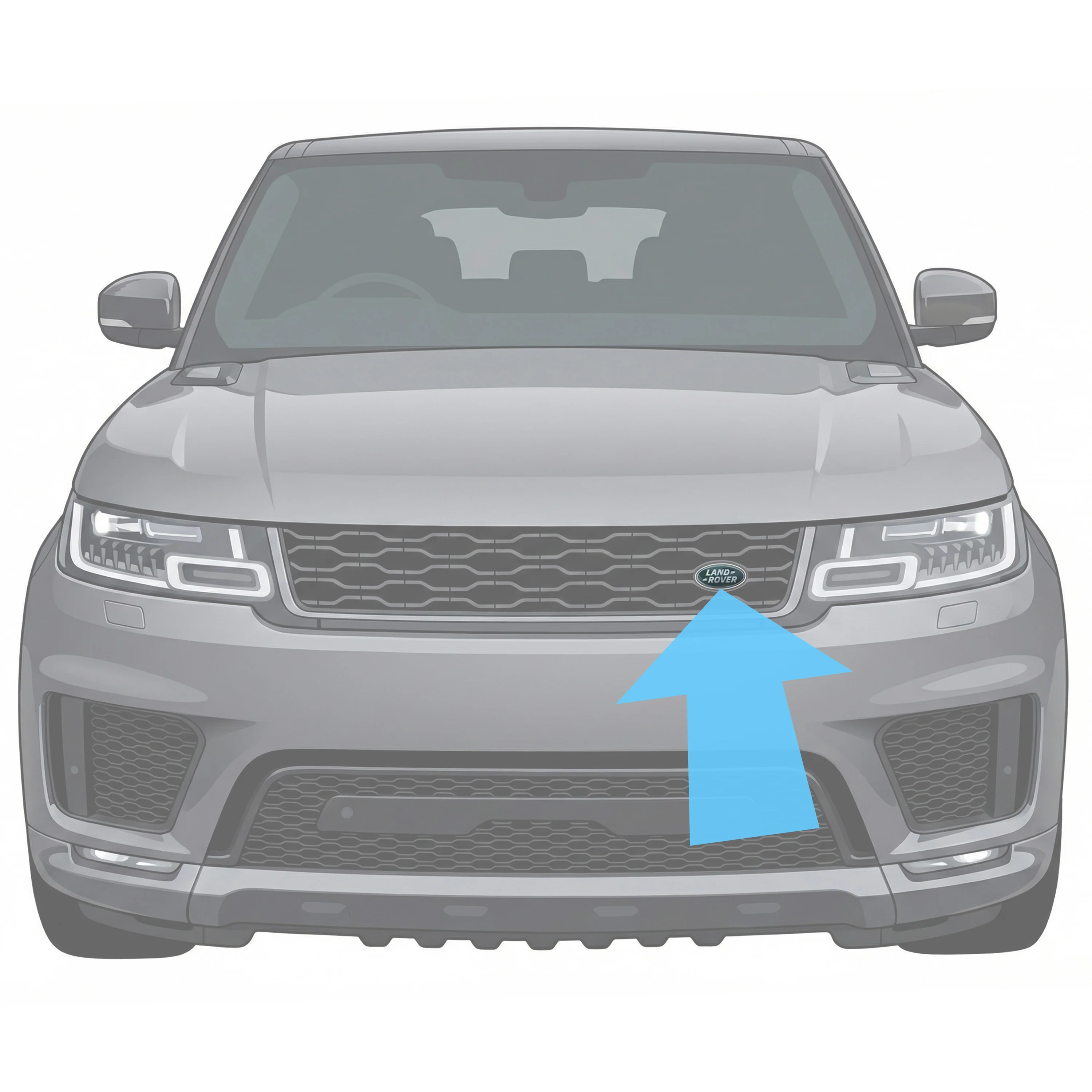 Genuine Front Grille Badge - Green & Silver - for Range Rover Sport L494 - Image 3