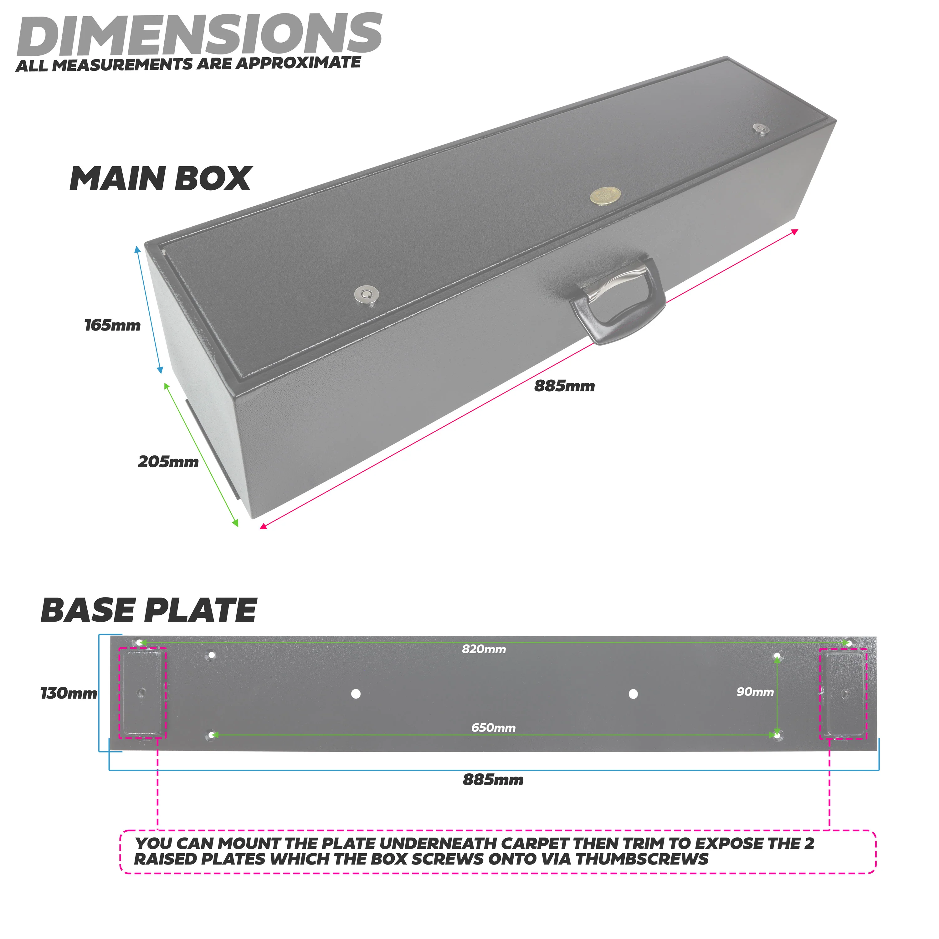 Genuine Land Rover Gun/Security Box + Custom Brackets for Defender L663(110) - Image 6
