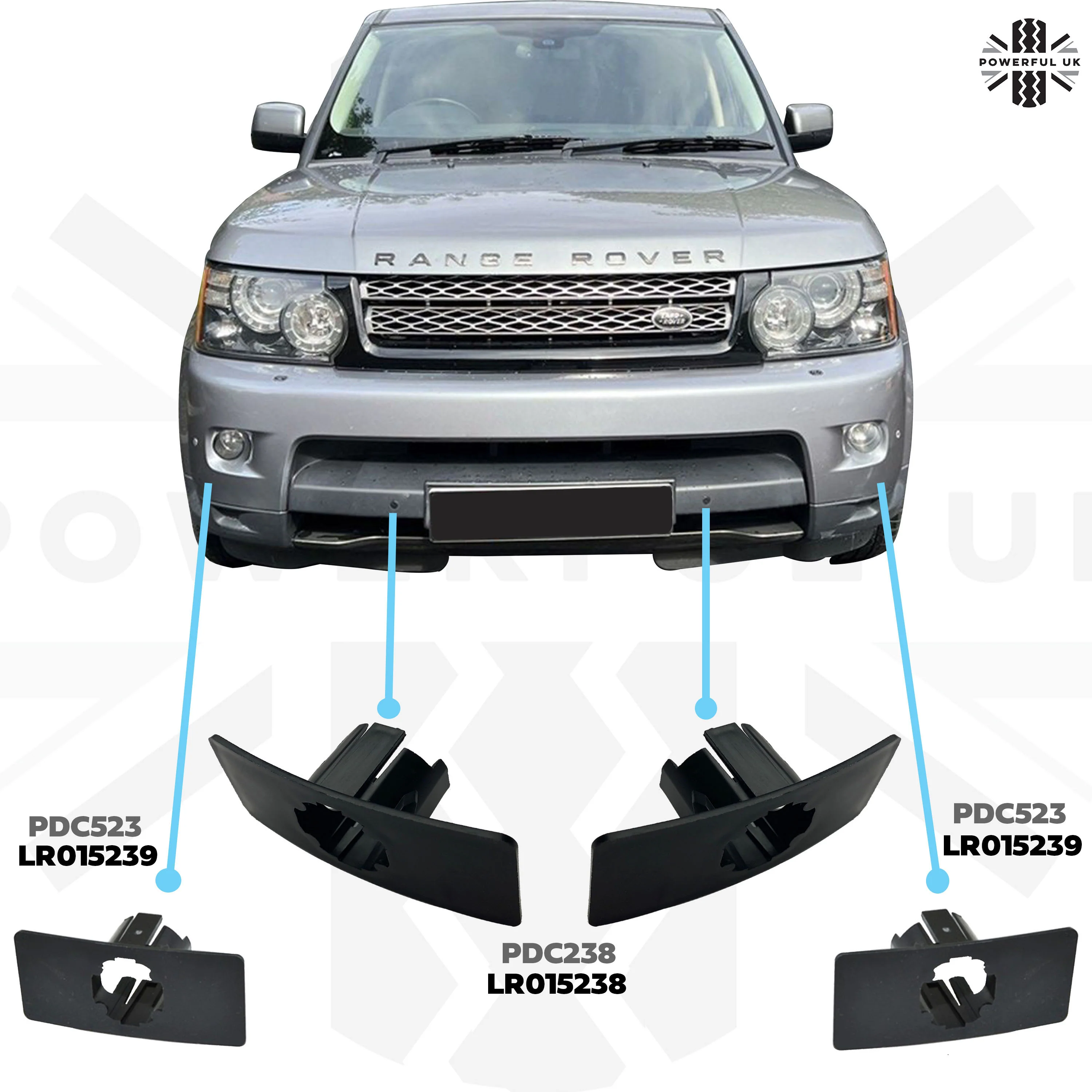Genuine Parking Sensor Holders for Front & Rear Bumpers for Range Rover Sport L320 - Pair - Image 4