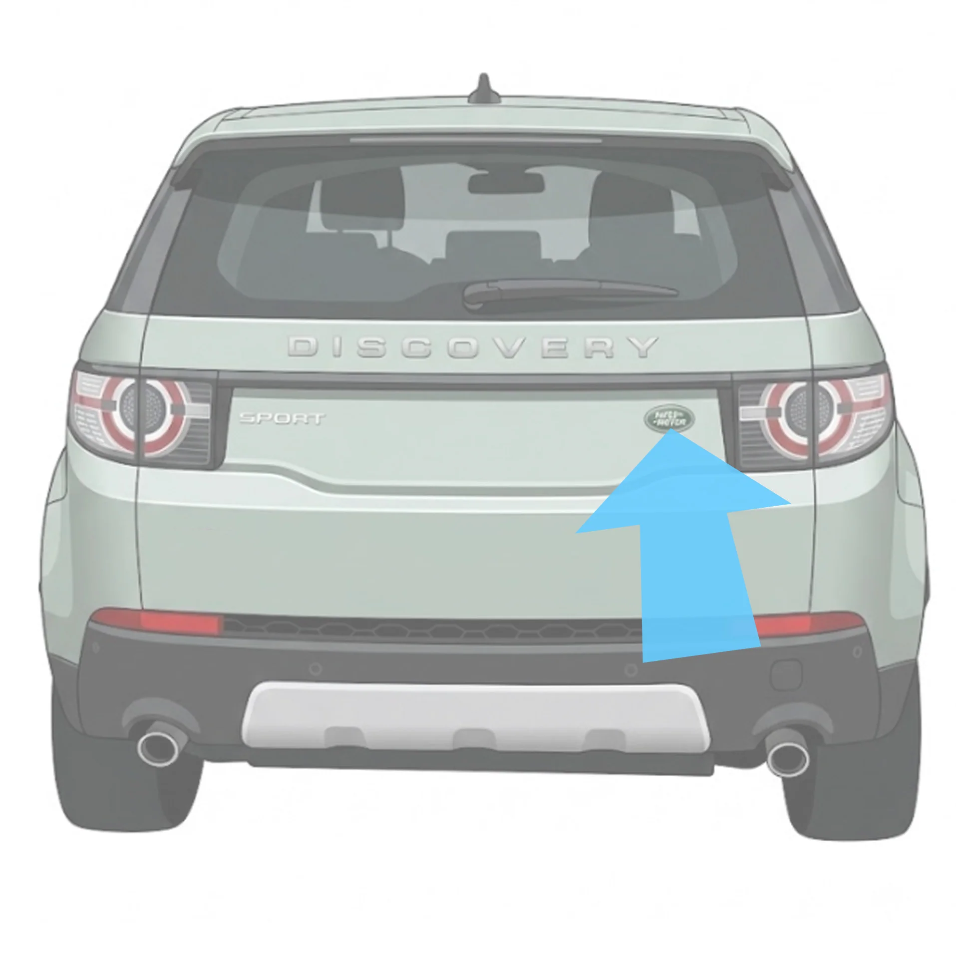 Genuine Rear Tailgate Badge - Green & Silver - for Land Rover Discovery Sport - Image 2