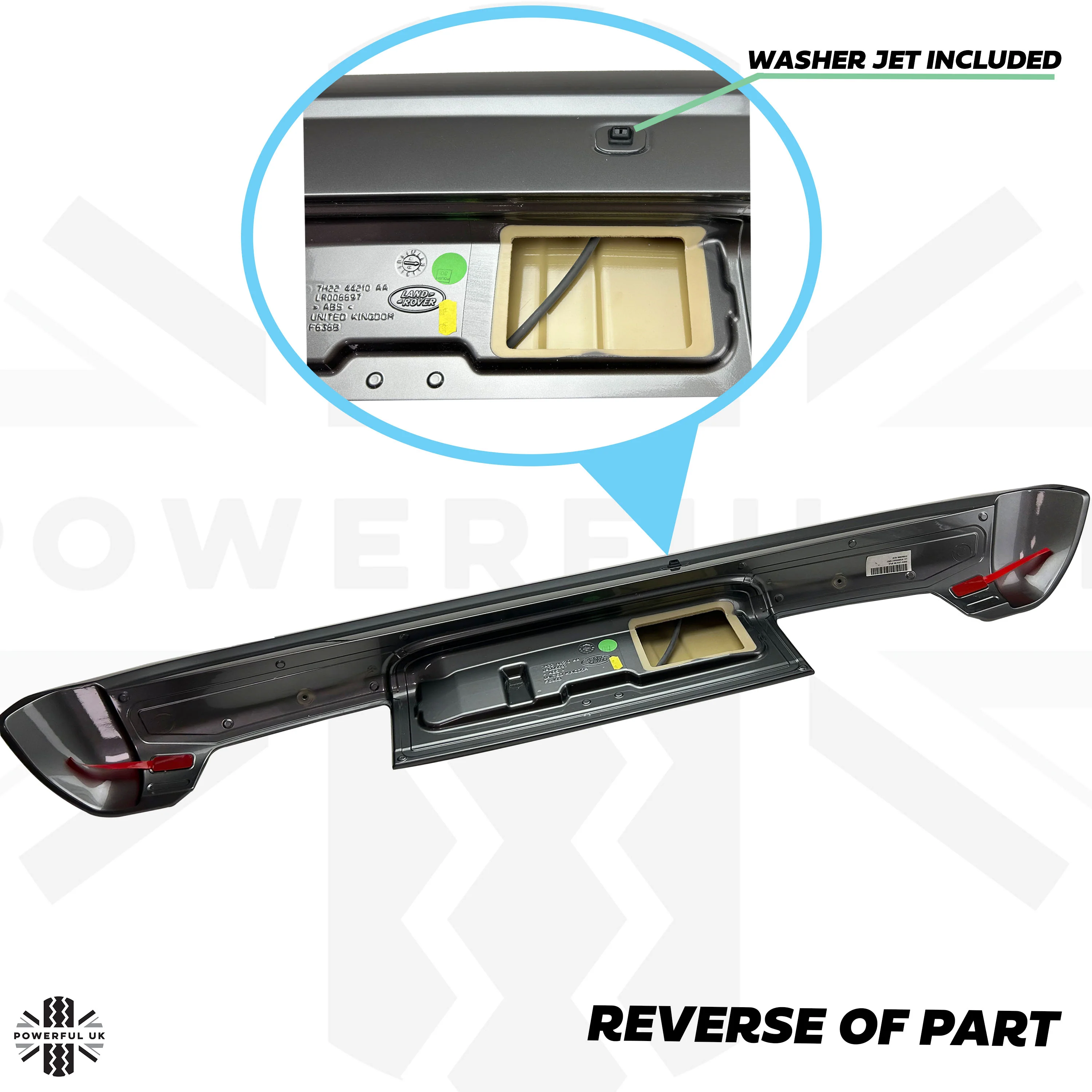 Genuine Rear Tailgate Spoiler in Stornoway Grey for Land Rover Discovery 3 - Image 3