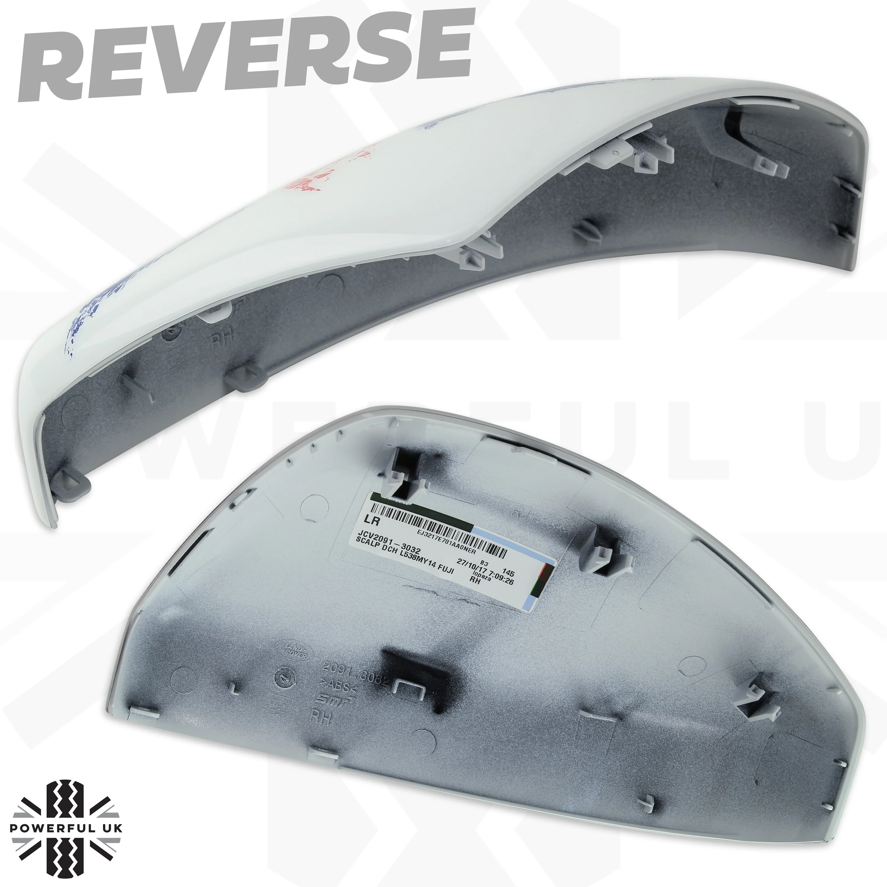 Genuine Replacement Mirror Caps for Range Rover Evoque 2014+ - White with Union Jack design - Image 6