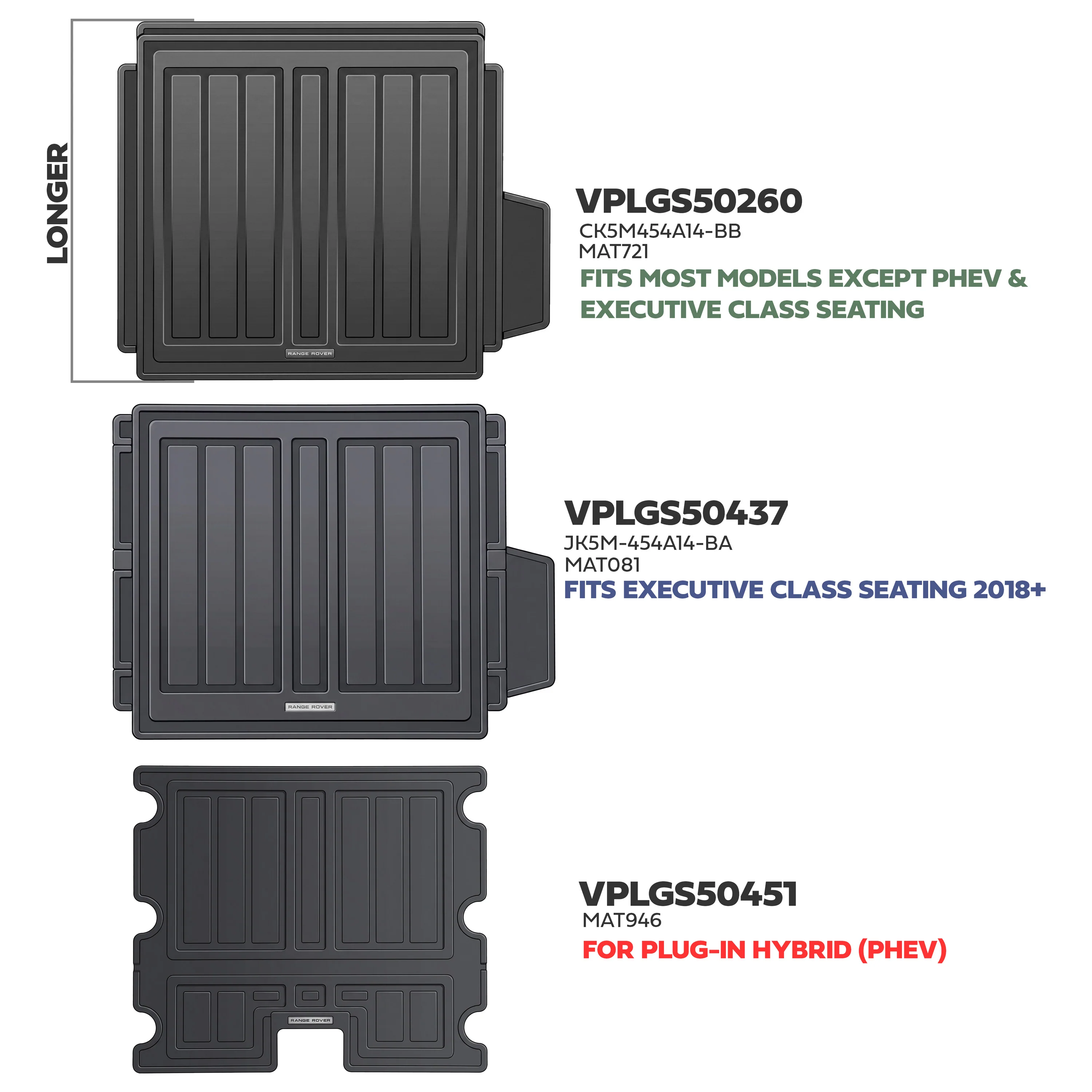 Genuine Rubber Boot Liner Mat for Range Rover L405 (for Executive Class Seats) - Image 4