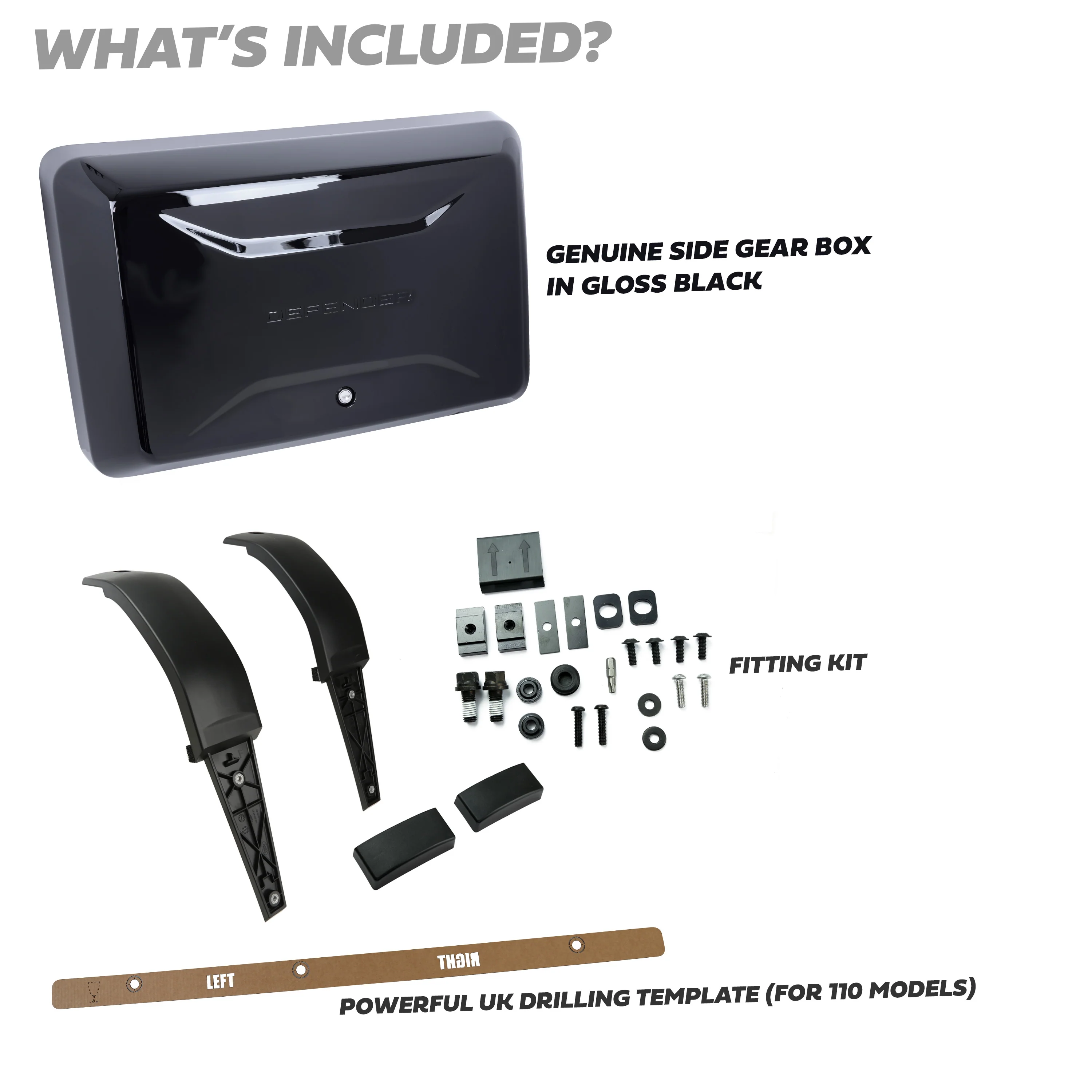 Genuine Side Mounted Box in Gloss Black for Land Rover Defender L663 - 90 & 110 - Image 4