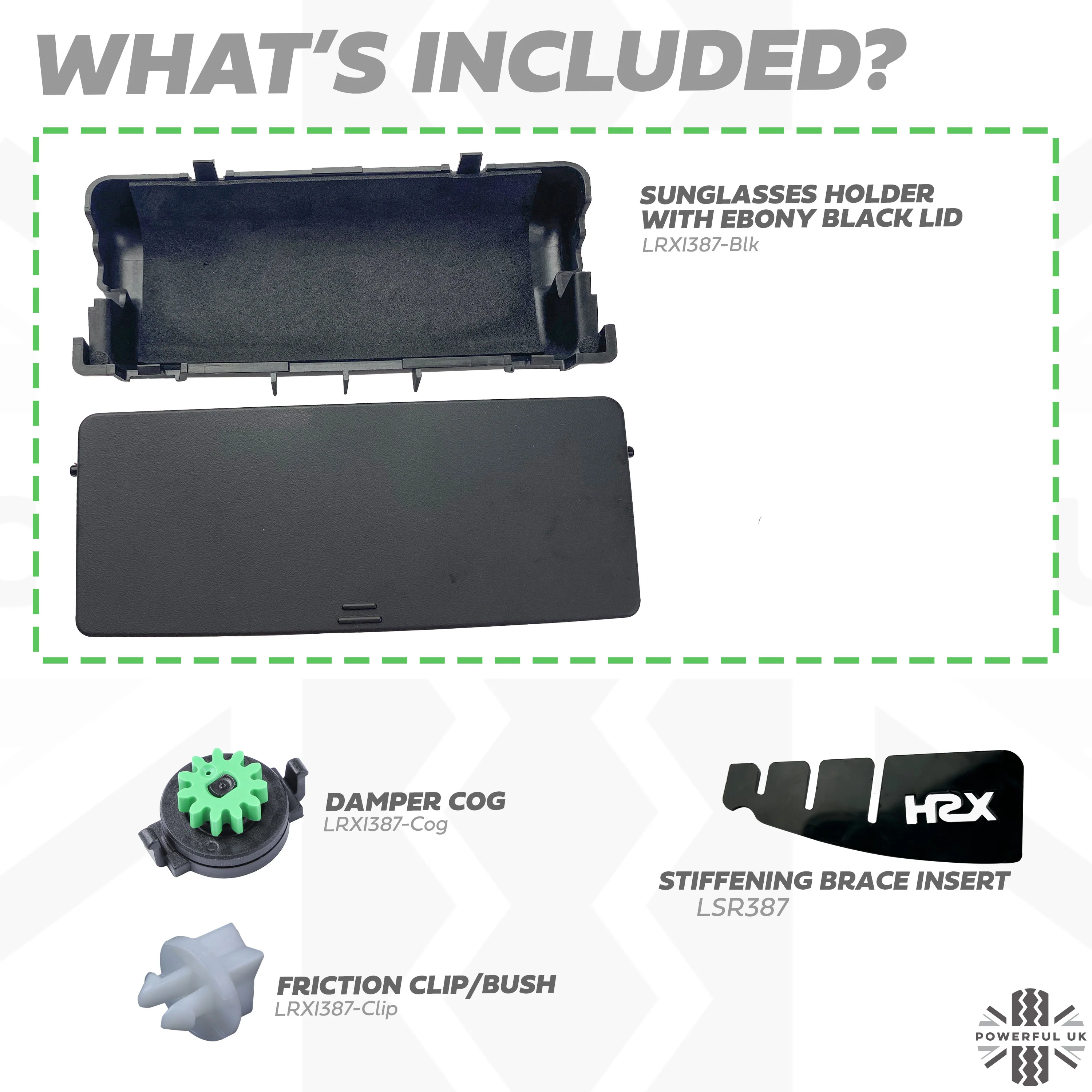 Genuine Sunglasses Holder Upgrade / Repair kit for Land Rover Discovery 5 - Black - Image 2