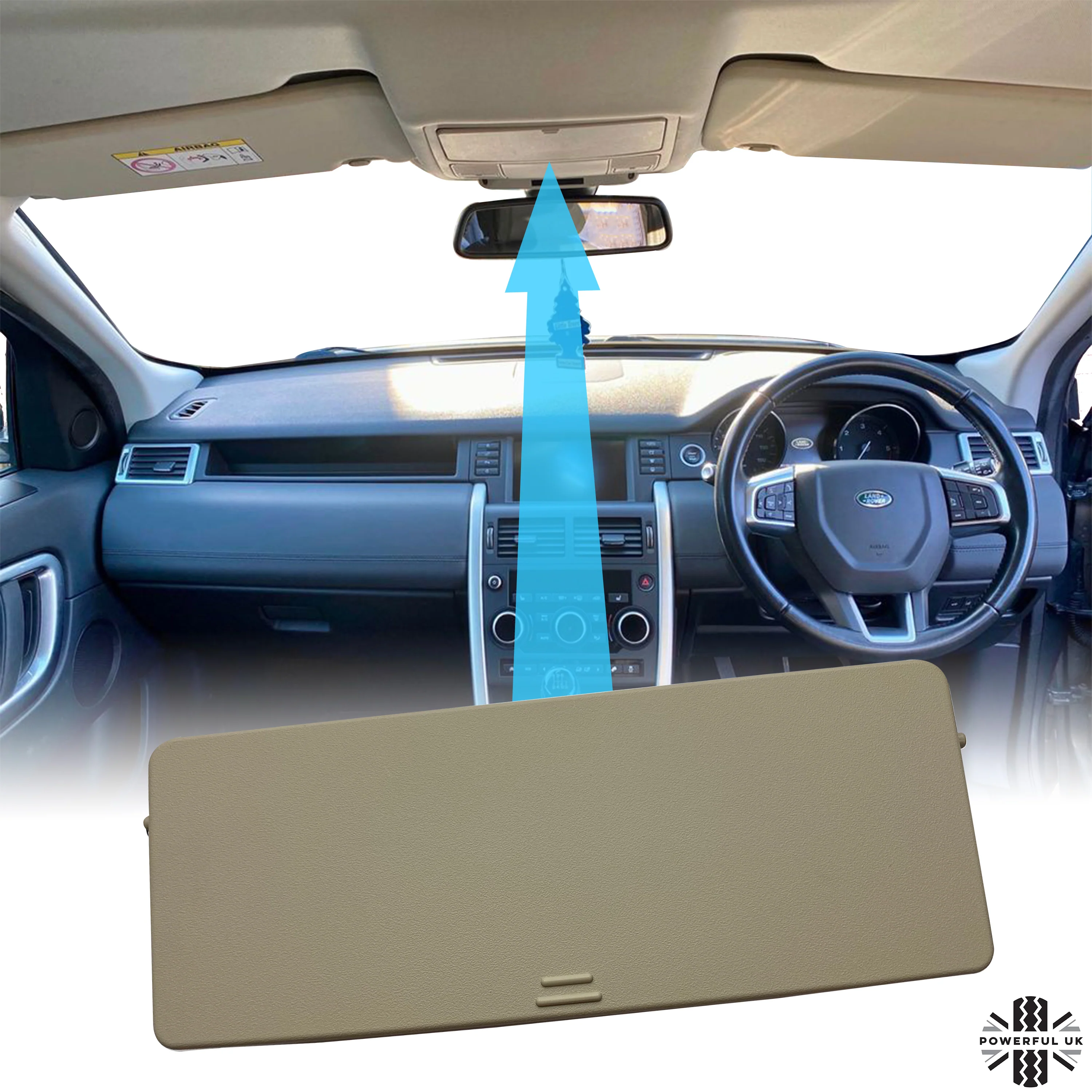 Genuine Sunglasses Holder Upgrade / Repair kit for Land Rover Discovery Sport - Ivory - Image 5