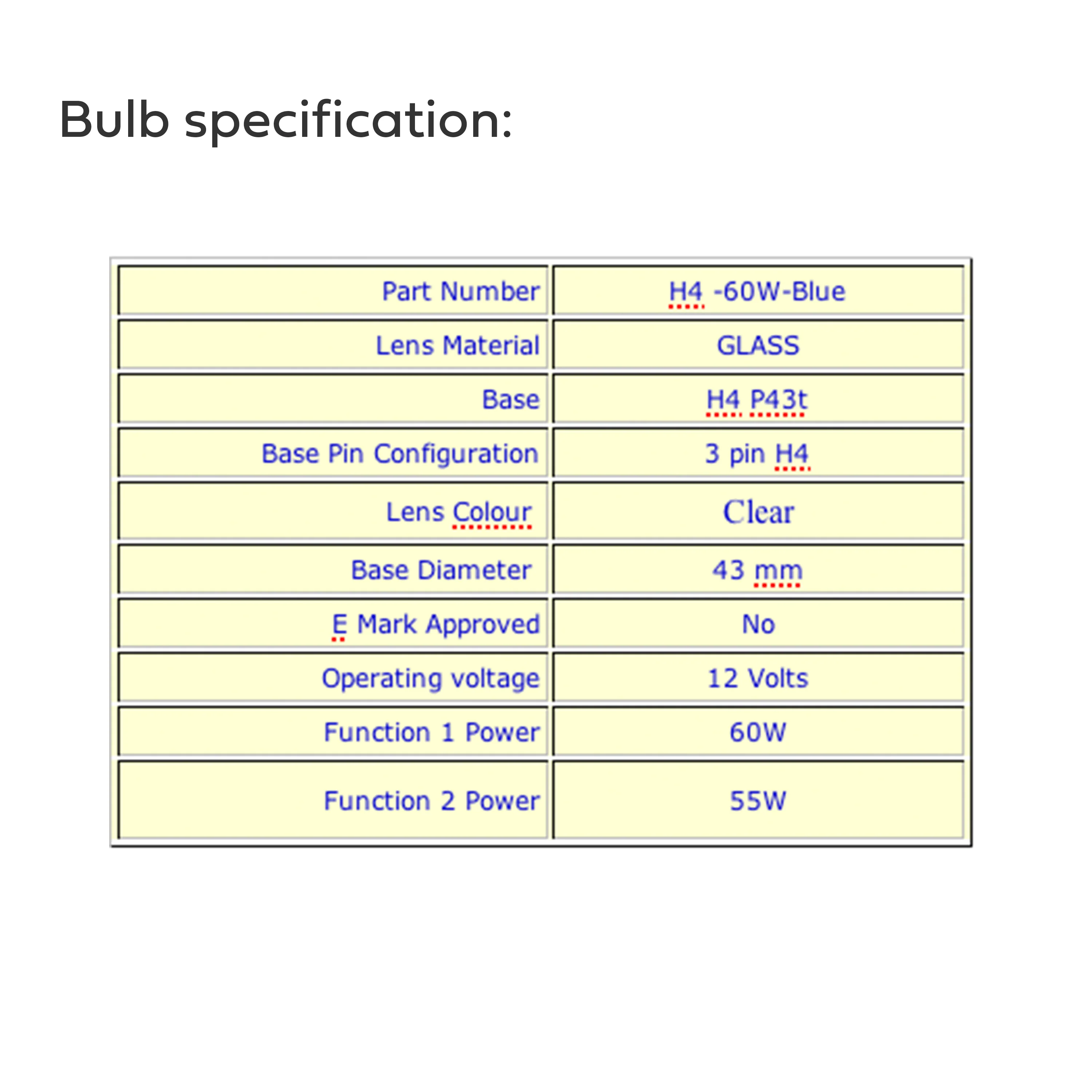 H4 Halogen Headlight Bulbs - 60W/55W Ultra-White - PAIR for Land Rover Freelander 1 - Image 5