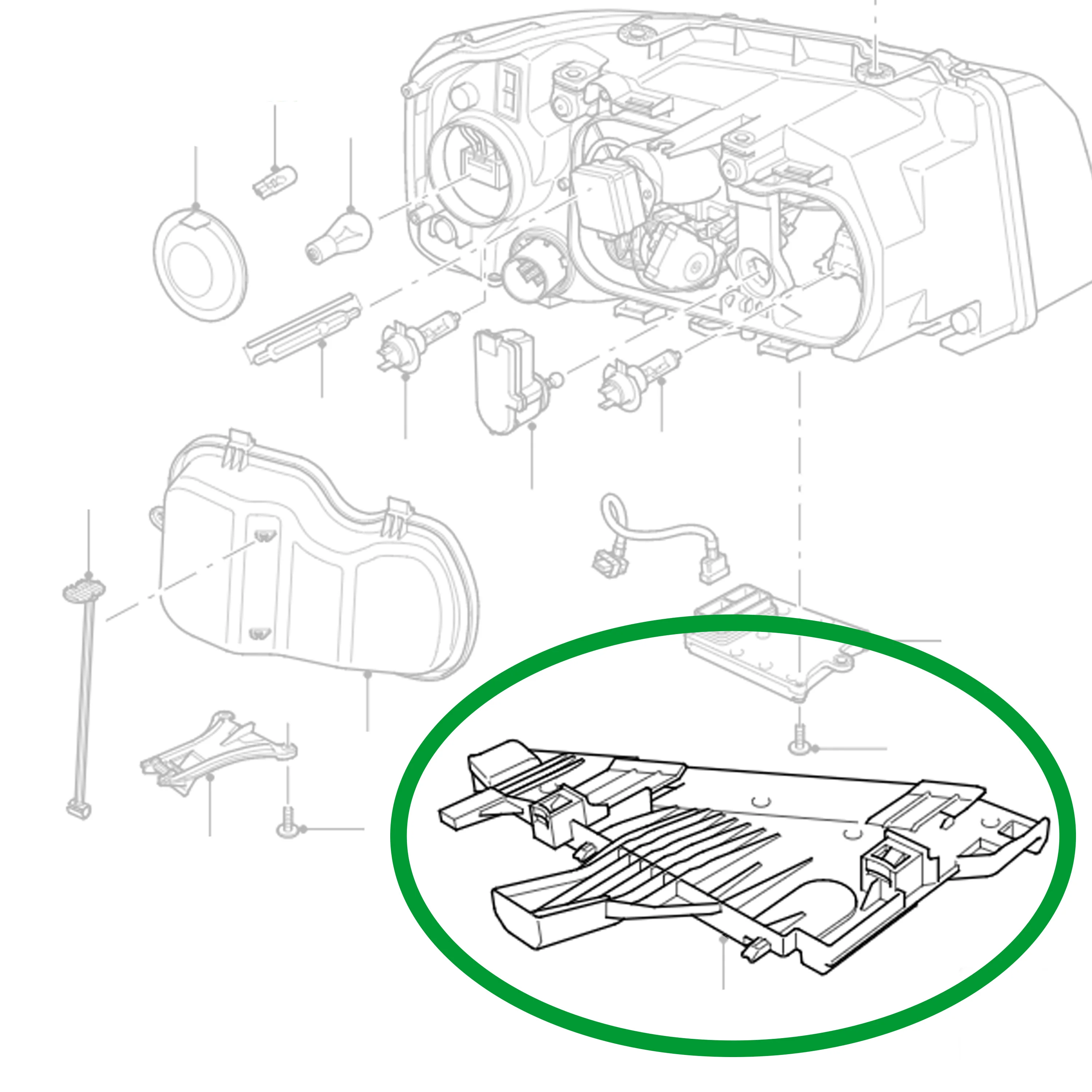 Headlight base mount for Land Rover Freelander 2 - LH - Image 4