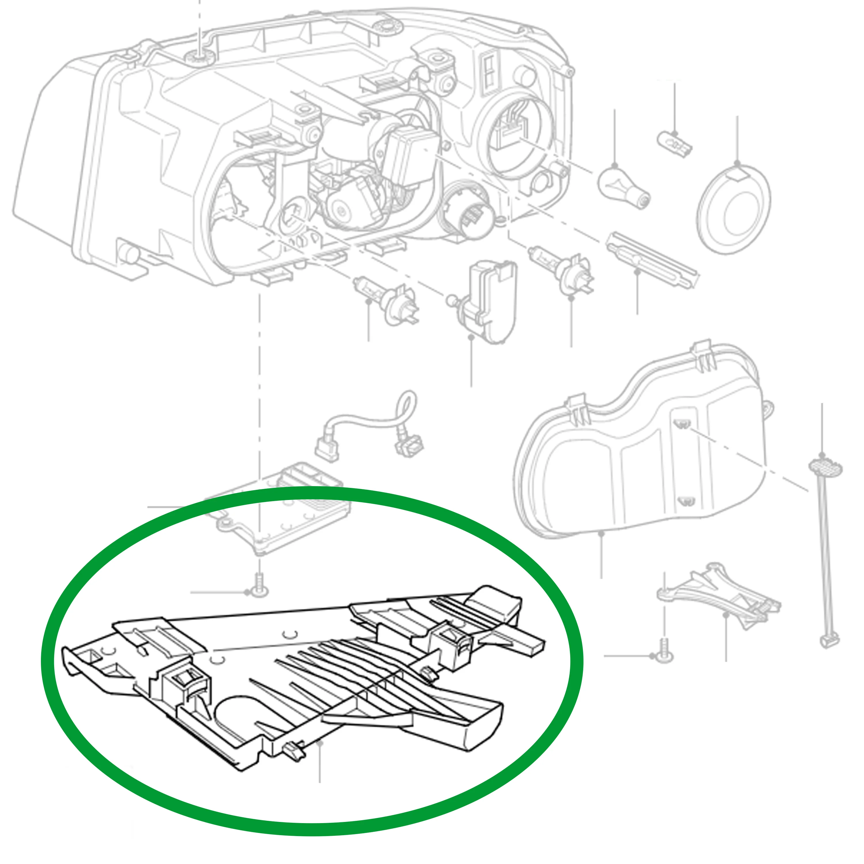 Headlight base mount - genuine - for Land Rover Freelander 2 - RH - Image 5
