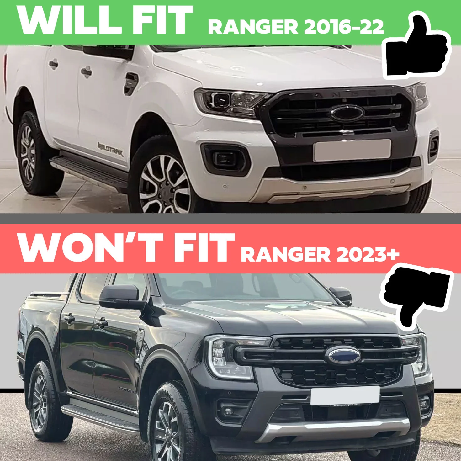 Headlight Covers - Black - for Ford Ranger 2016-22 - Image 6