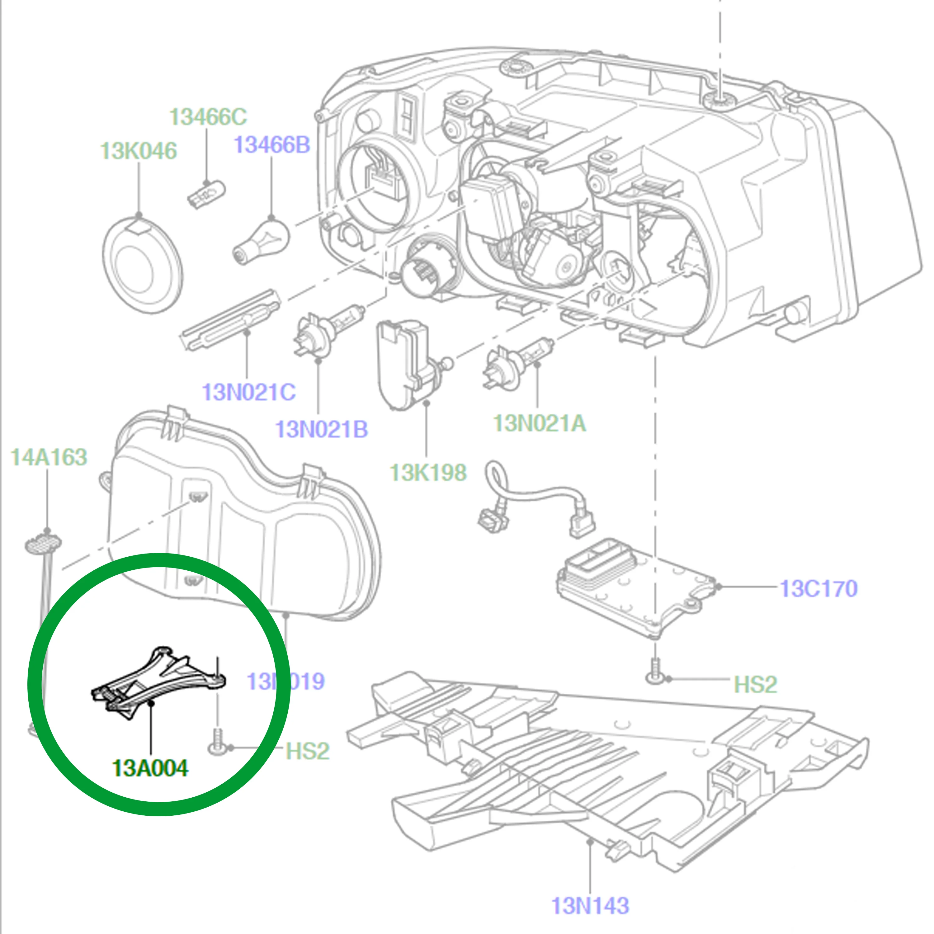 Headlight release ramp tab for Freelander 2 Genuine clip LH or RH - Image 3