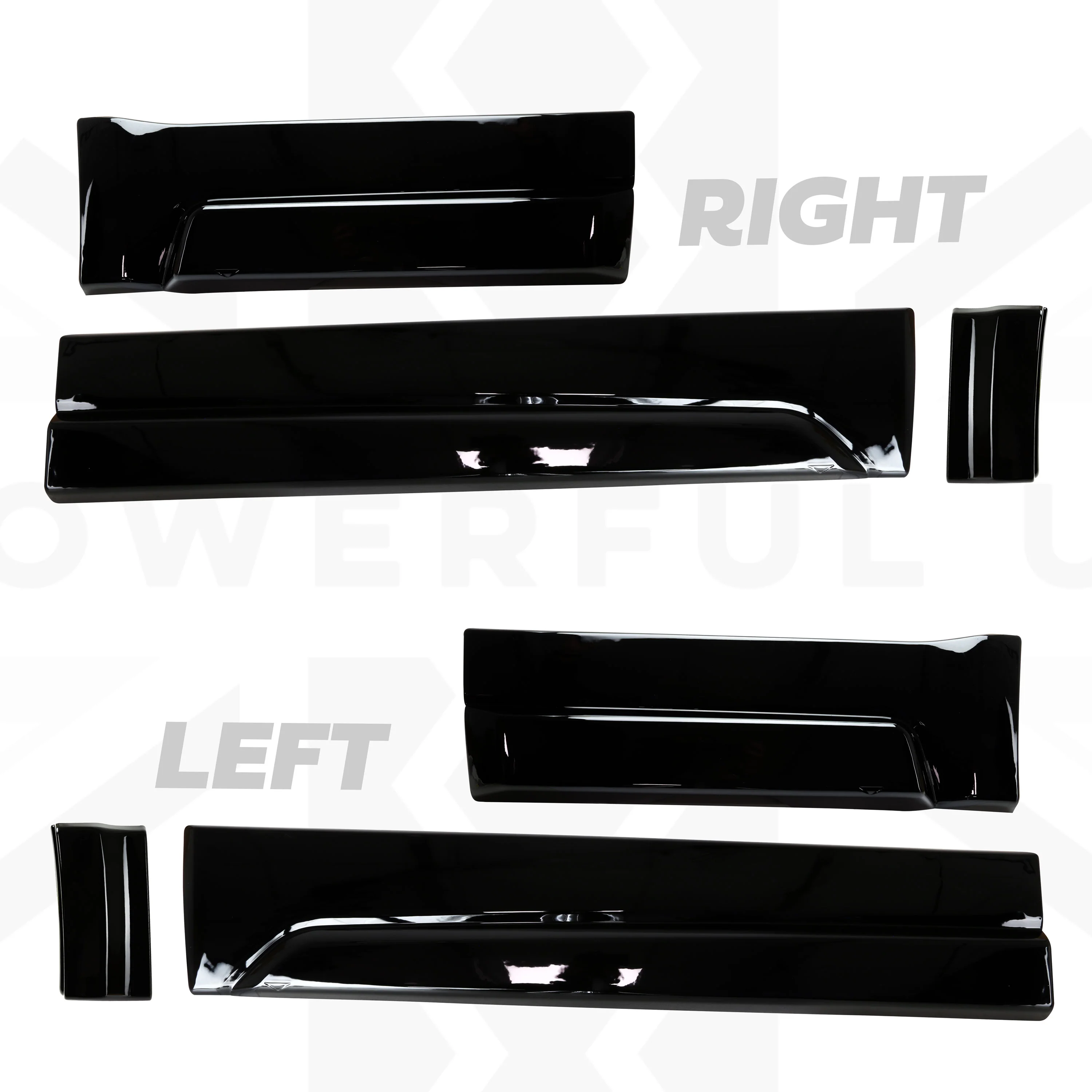 HST/Dynamic Lower Door Moulding 6pc Kit in Gloss Black for Land Rover Freeelander 2 - Image 6