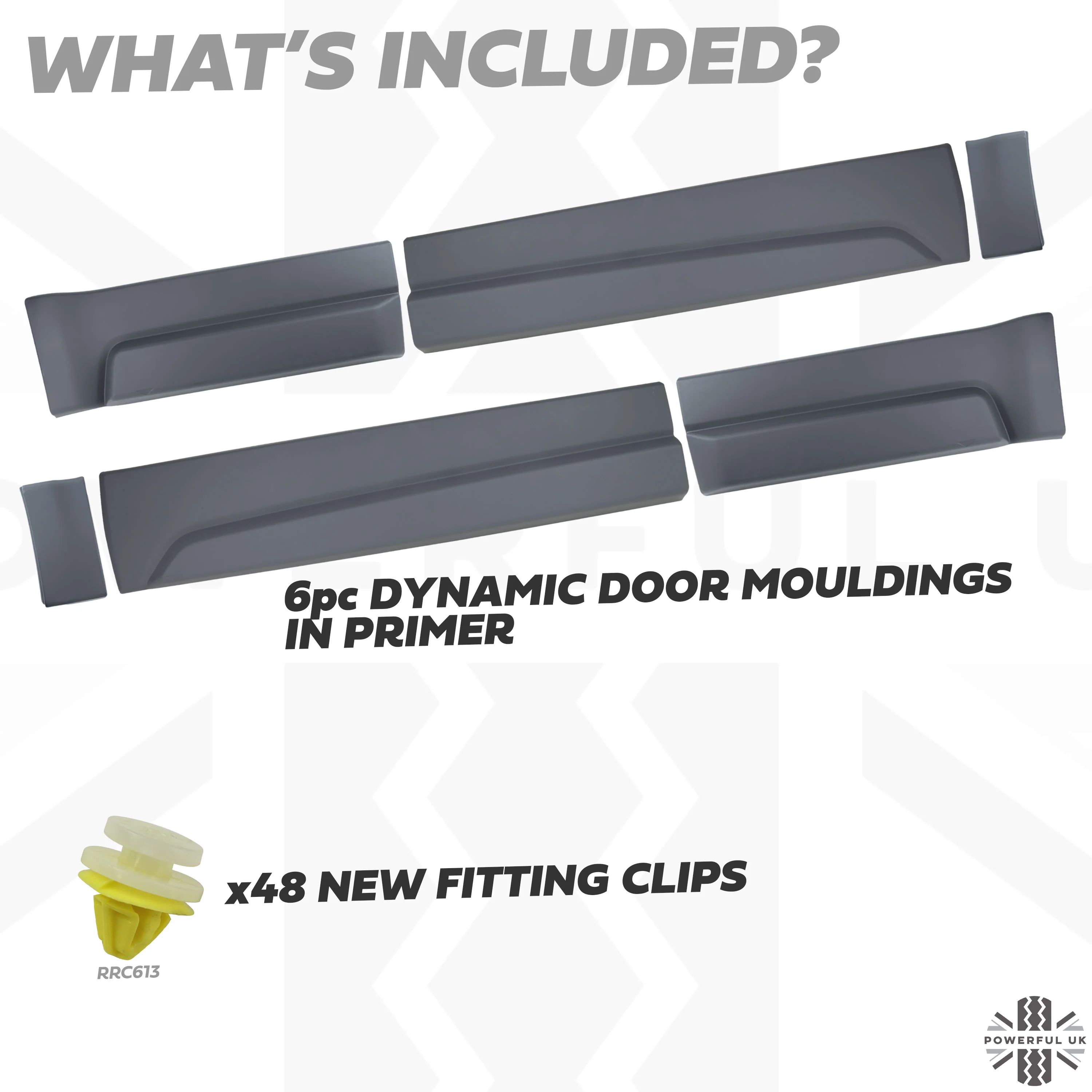 HST/Dynamic Lower Door Moulding 6pc Kit in Primer for Land Rover Freeelander 2 - Image 3
