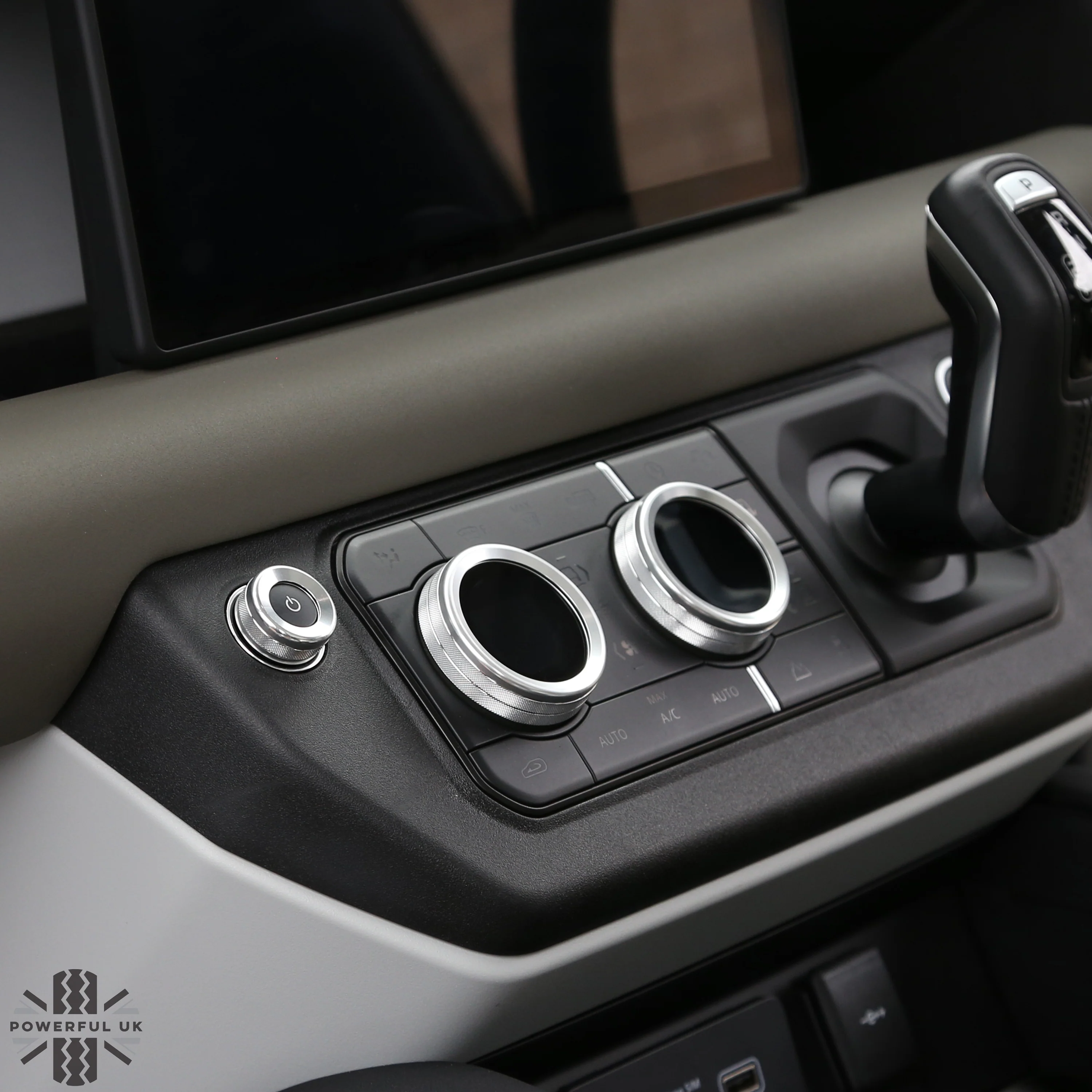 Interior Aircon Control Trim - Set of 3 - SILVER - for Land Rover Defender L663 - Image 6