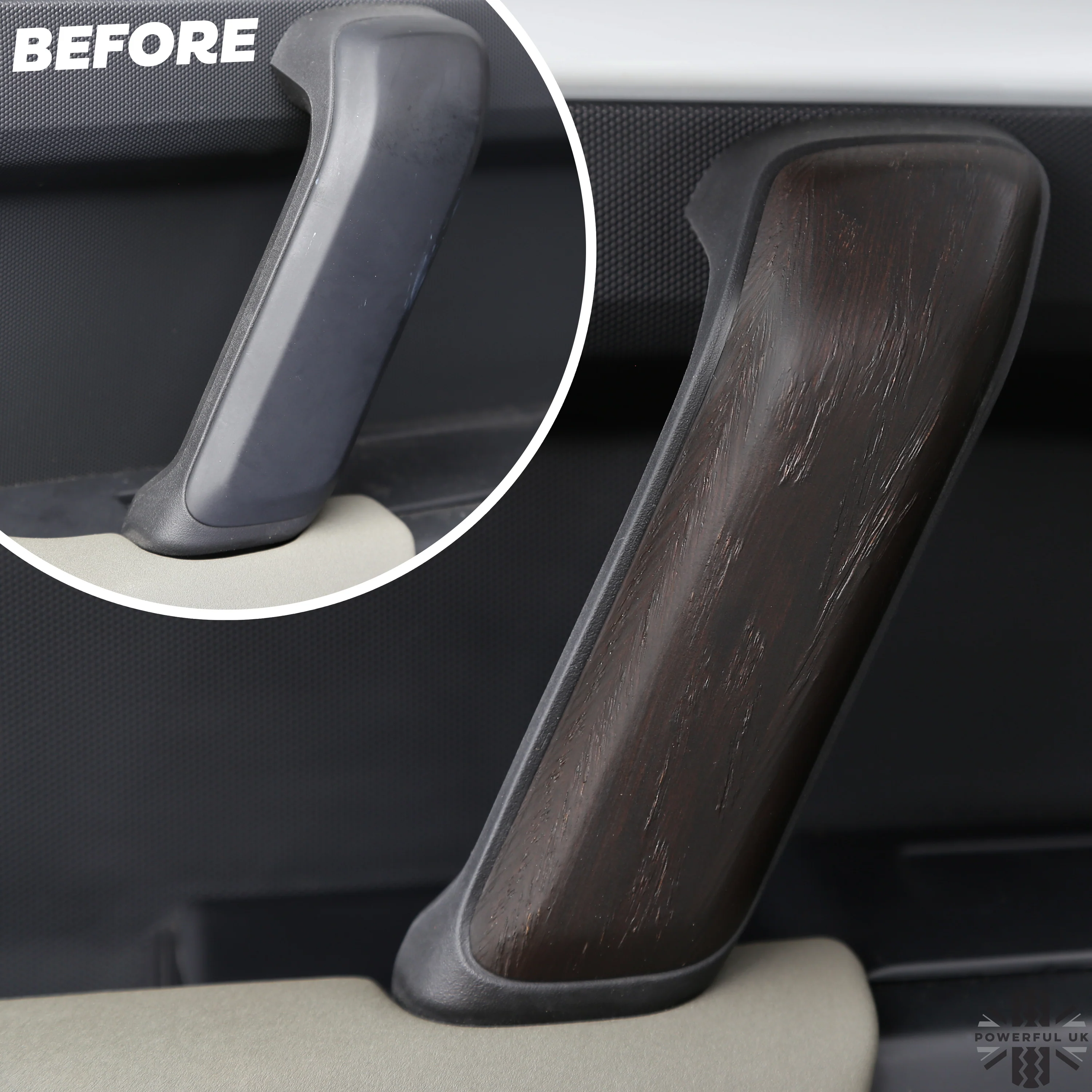 Interior Door Pull Finisher (Genuine) in Dark Oak for Defender L663 90 - LHD - Image 9