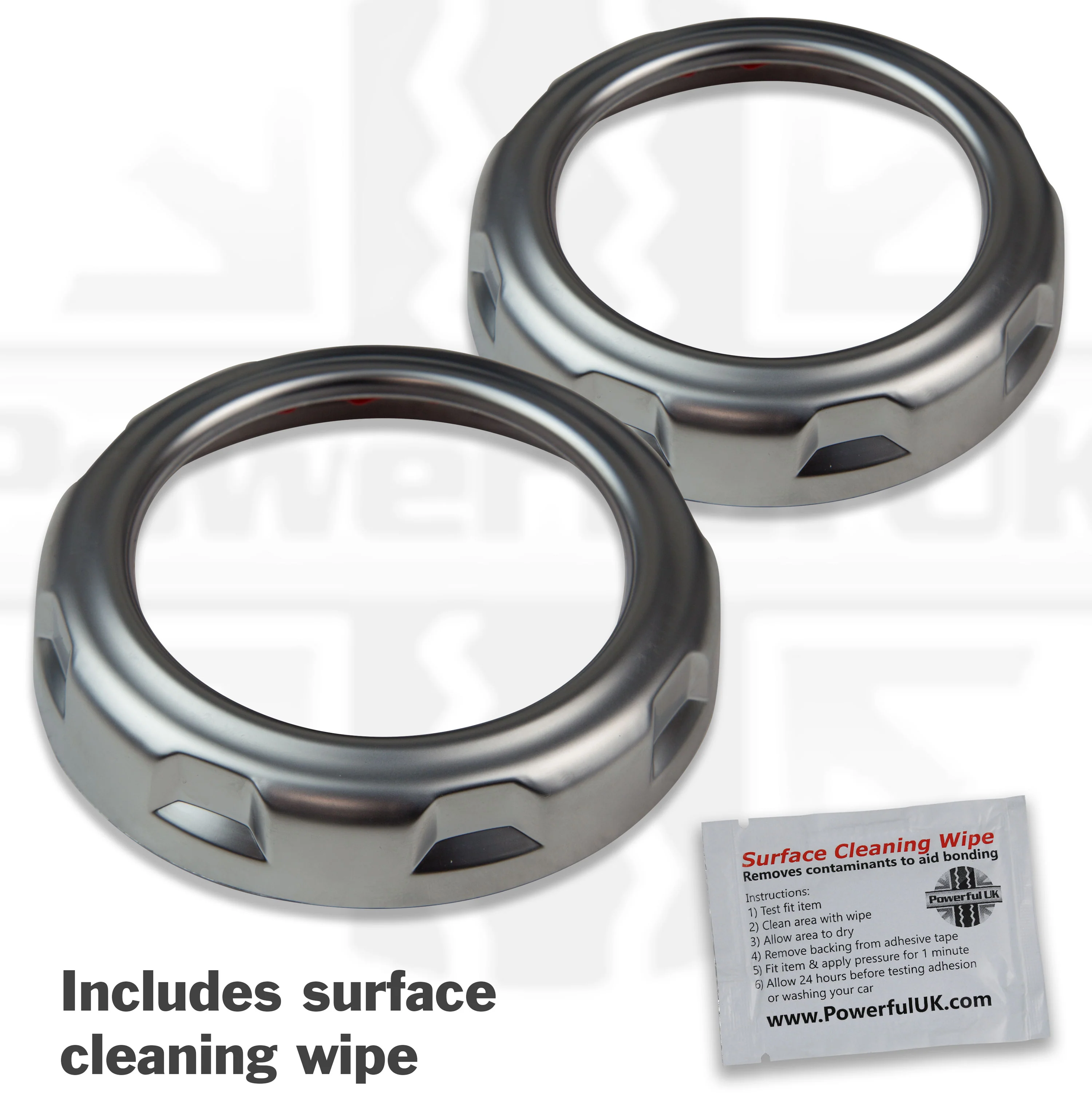 Interior Rear Air Vent Covers (pair) - Silver - for Land Rover Discovery 4 - Image 2