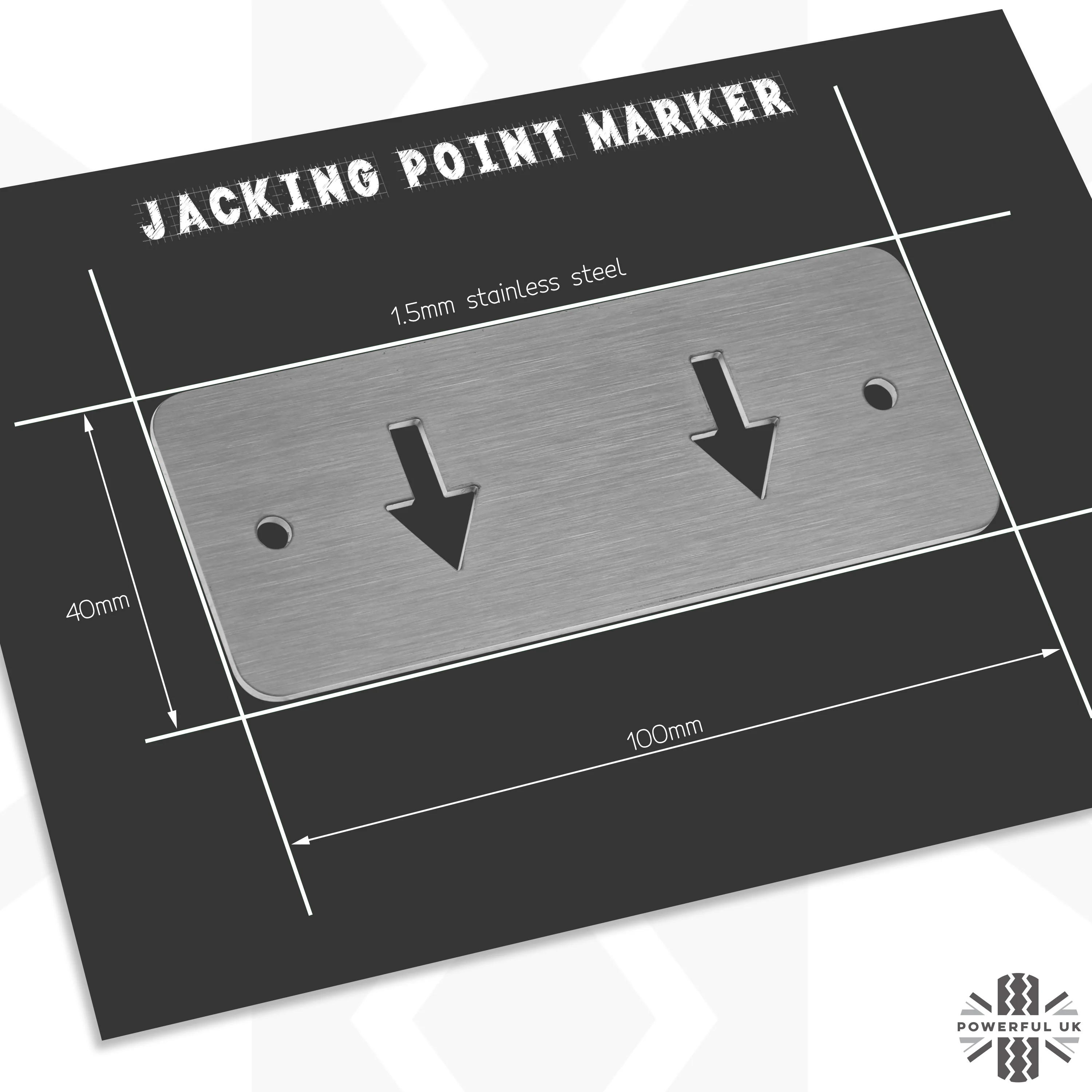 Jacking Point Marker Plate Kit - RED - for Land Rover Defender L663 - Image 8