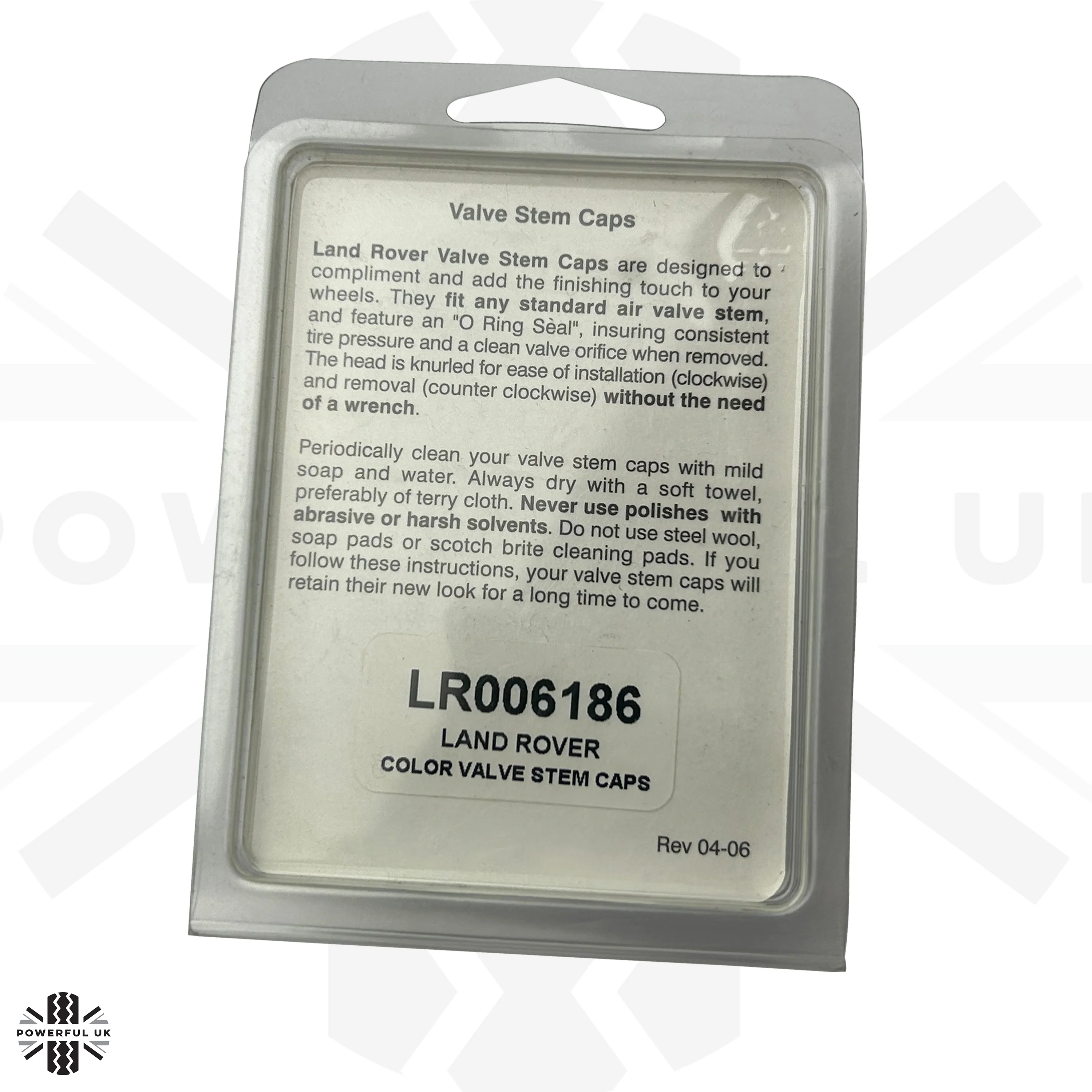 "Land Rover" Dust Valve Caps (4pc) for Land Rover Freelander 2 - Genuine - Image 7
