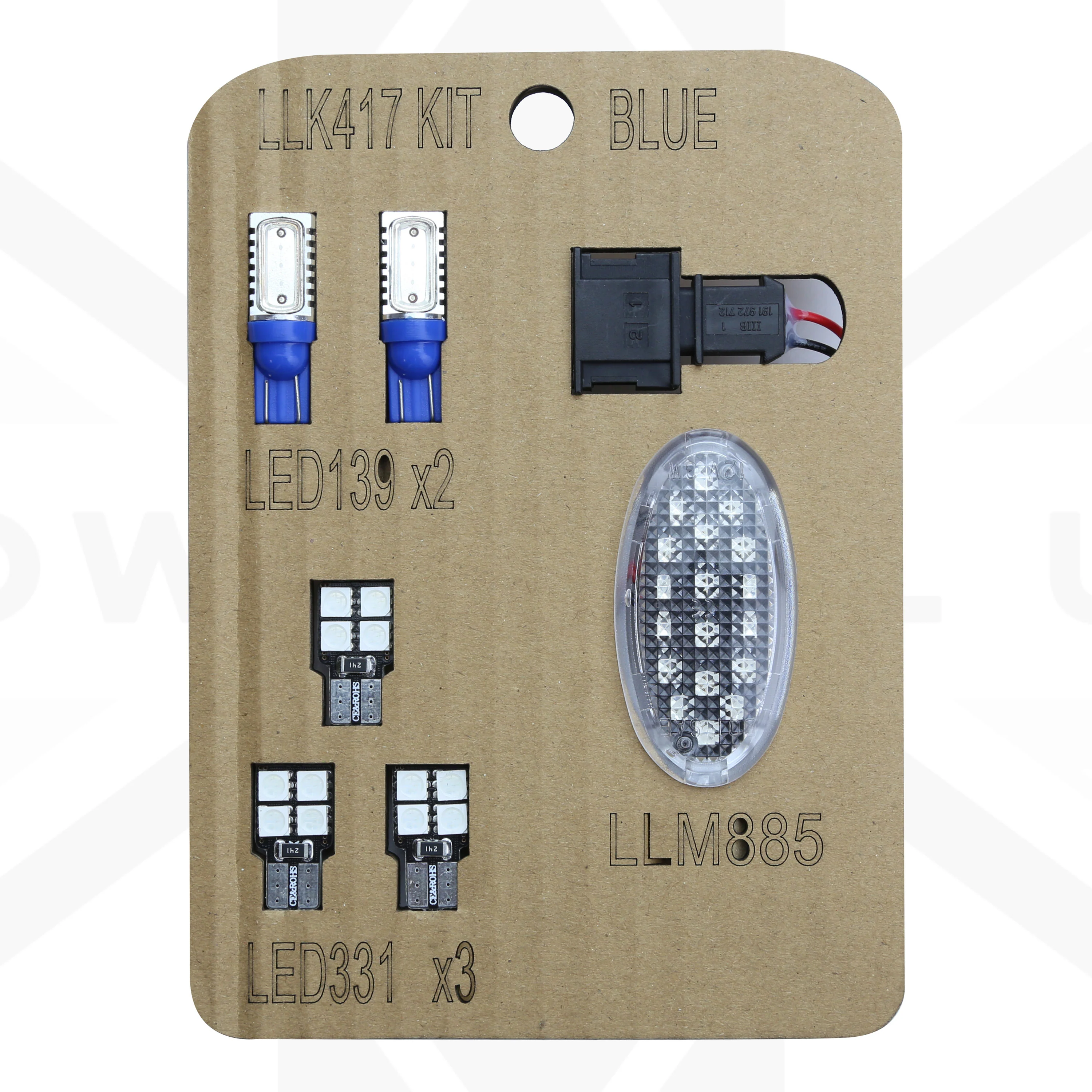 LED Interior Light Upgrade Kit - 6 pc - Blue - for Range Rover Evoque - Image 5