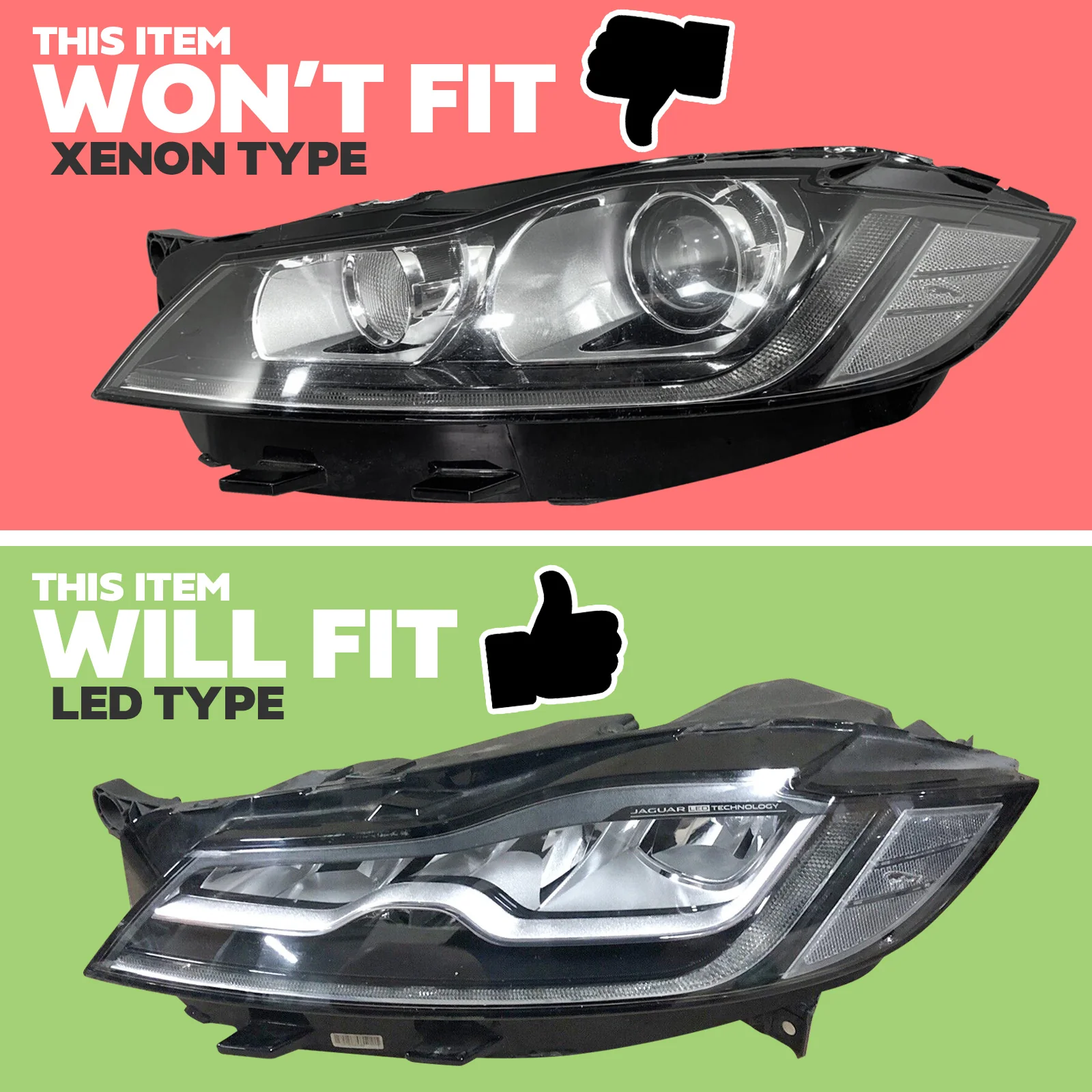 Left Replacement Headlight Rear Housing for Jaguar XF 2016-20 - LED Type - Image 6