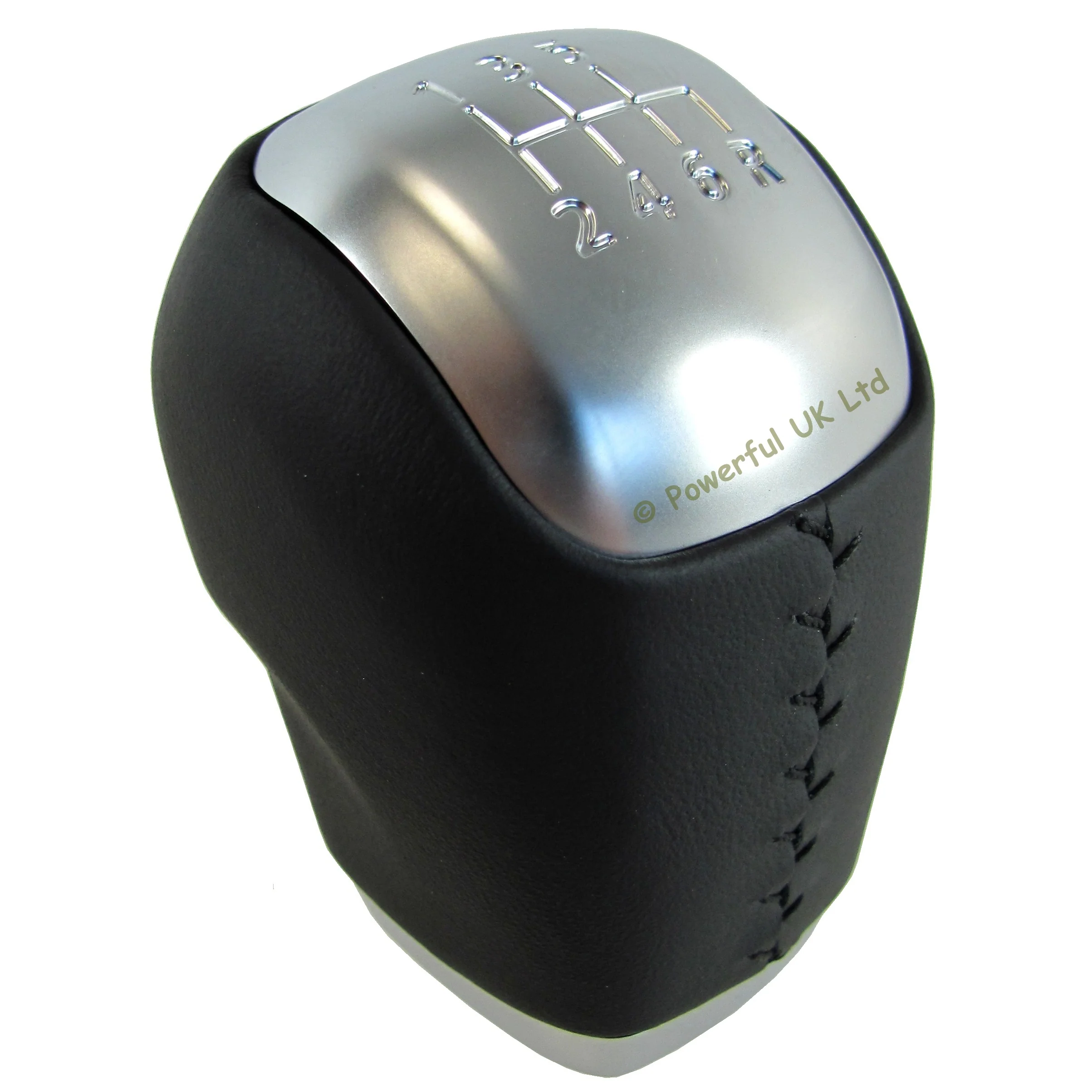Manual Gear Knob - 6 Speed - Smooth Leather & Alloy for Nissan Navara NP300