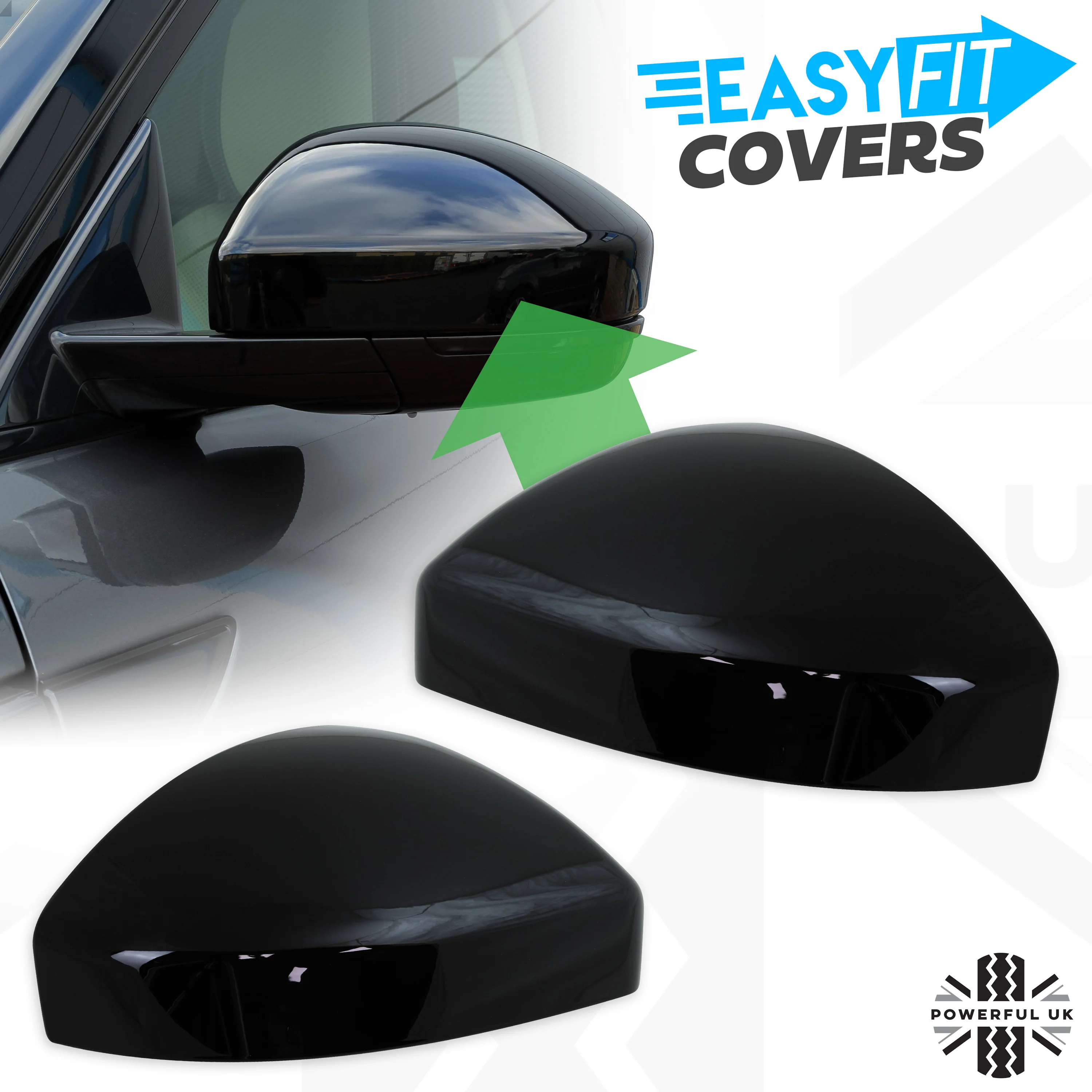 Mirror Covers - Gloss Black - for Jaguar E-Pace - Image 8