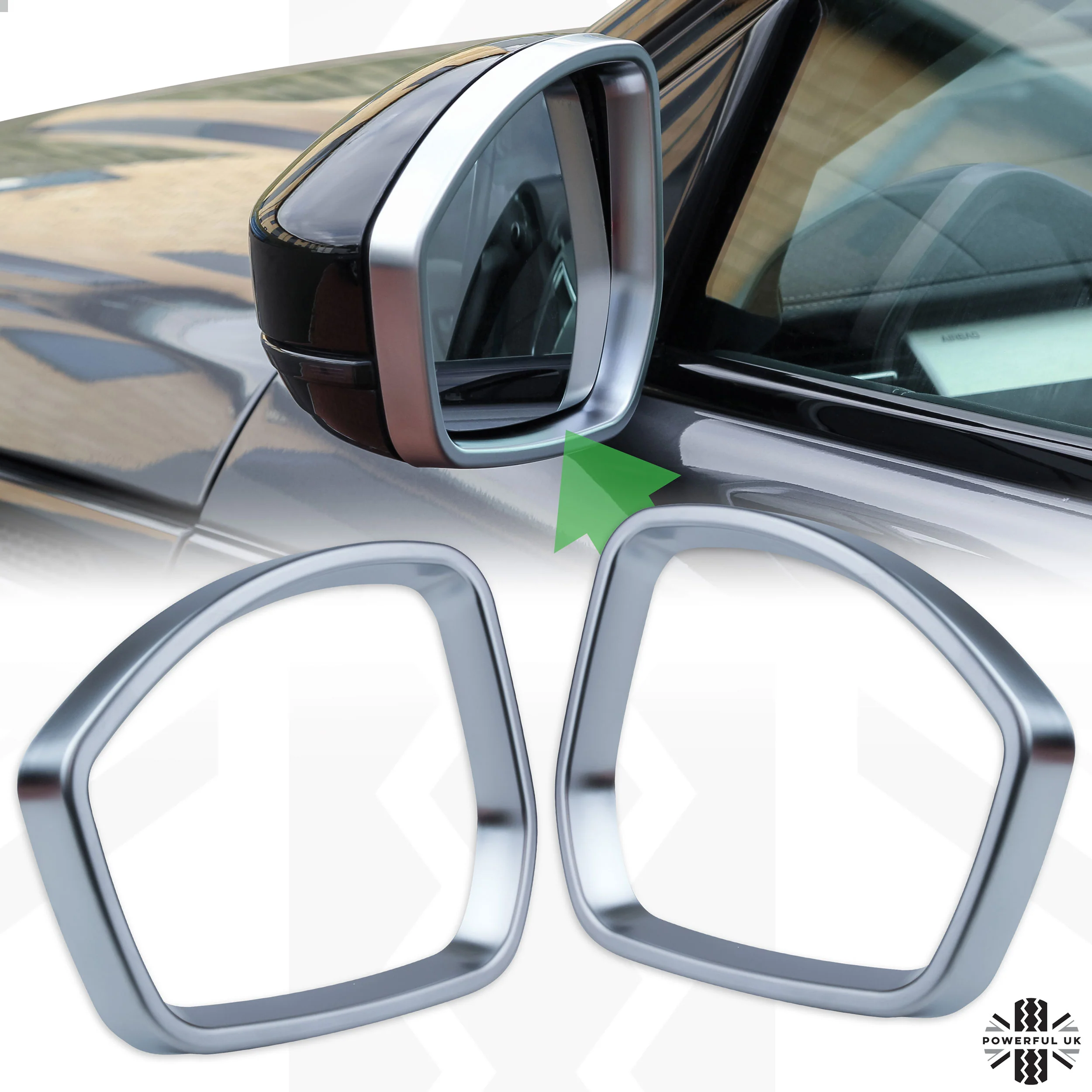 Mirror Surround Trims for Land Rover Discovery Sport - Silver - Image 7