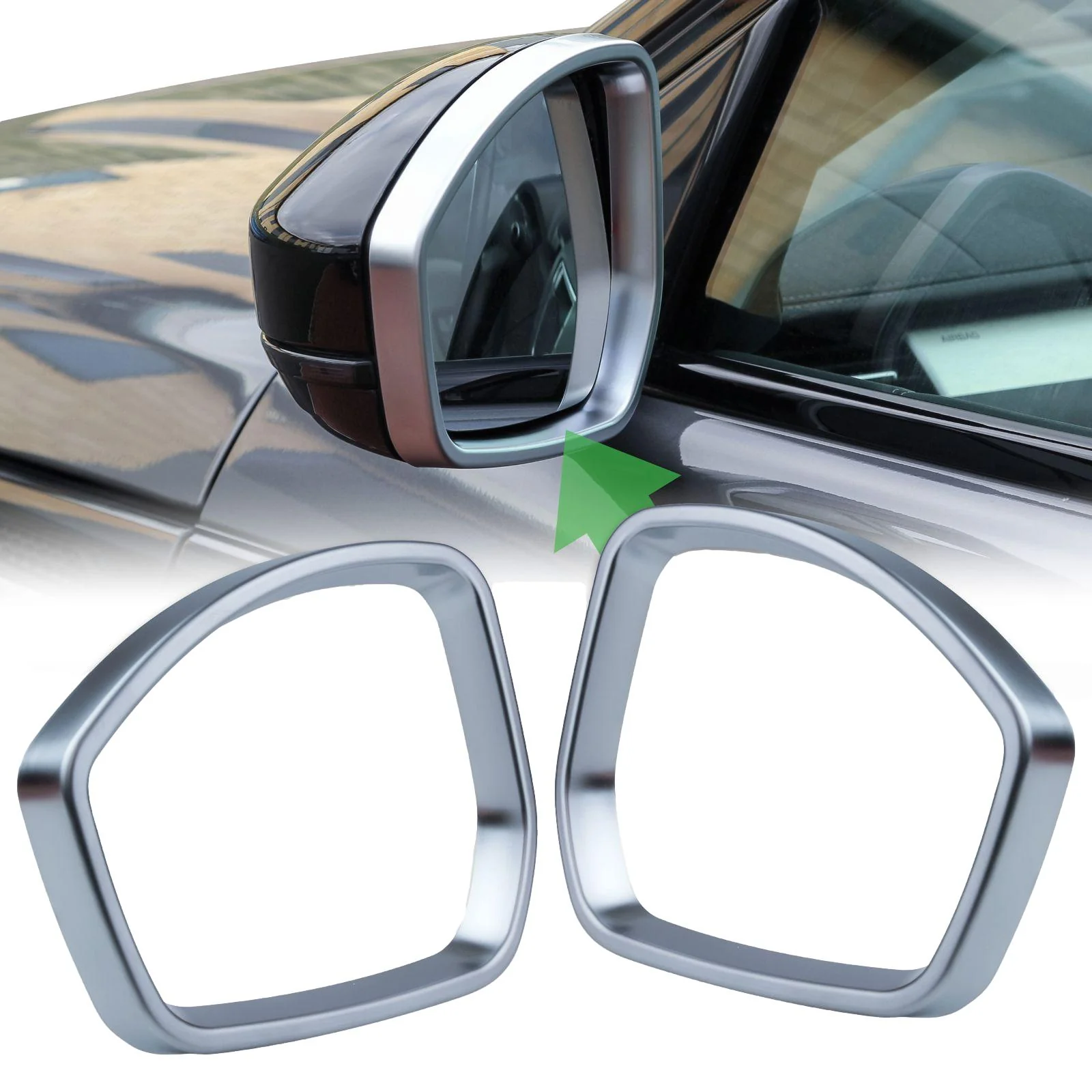 Mirror Surround Trims - Silver - for Jaguar E-Pace