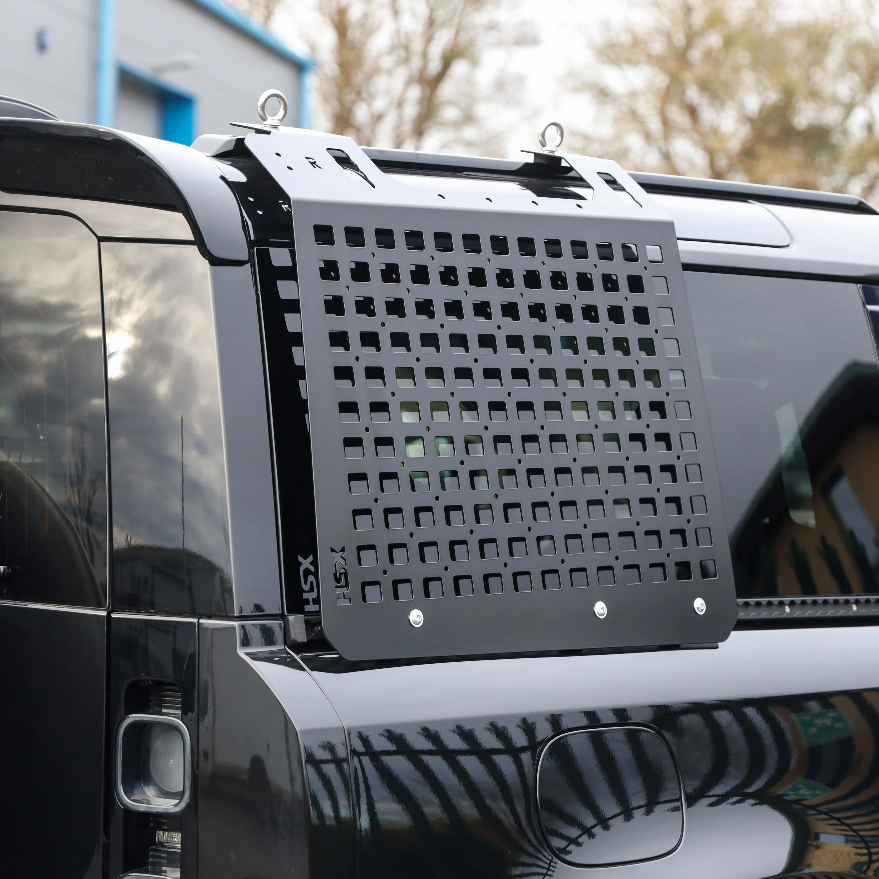 Molle Plate Kit - Black - Grid Design - RH - for Land Rover Defender L663 (90 Model) - Image 2