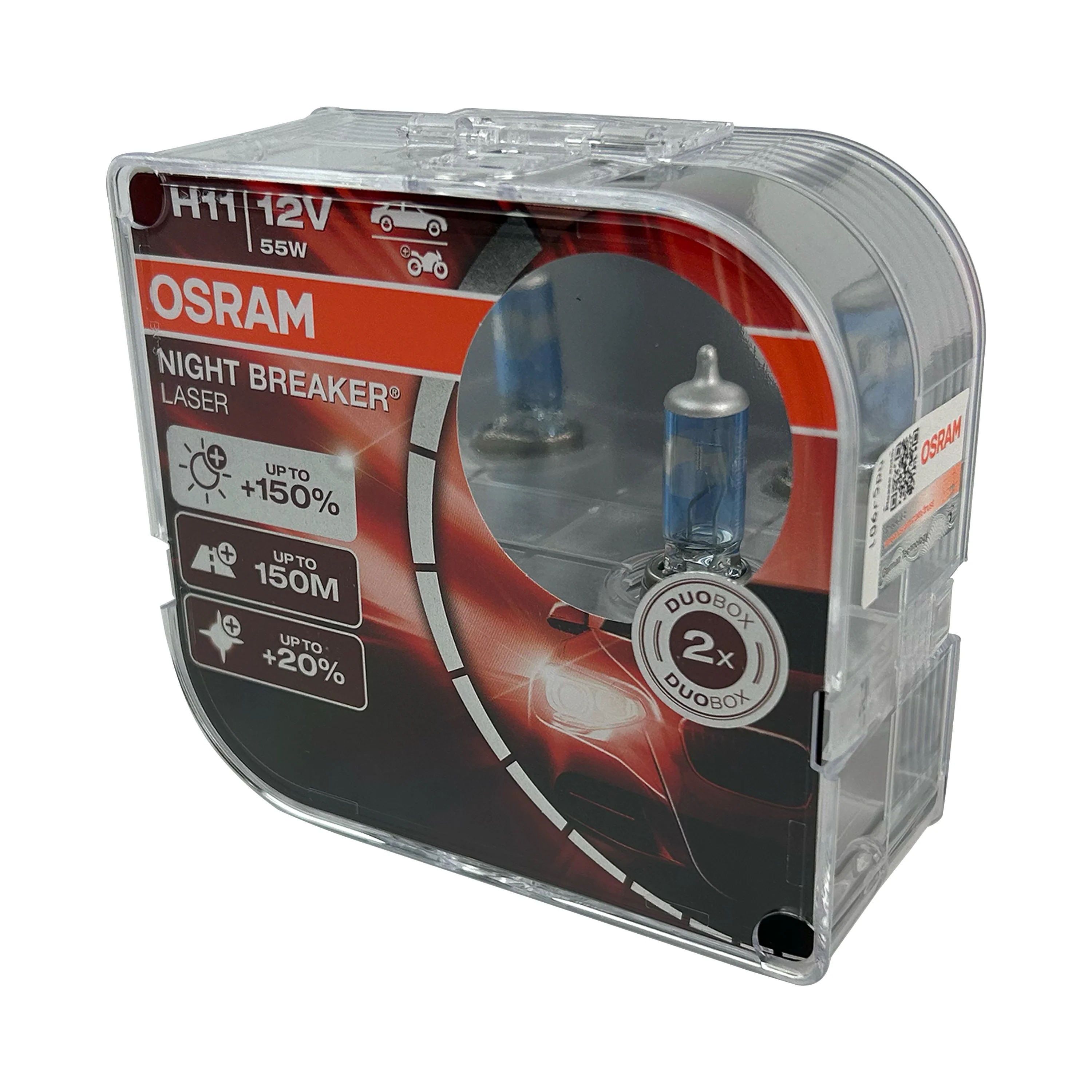Osram' H11 Night Breaker Bulbs for Range Rover Sport L320 Front Fog Lights (Pair) - Image 3
