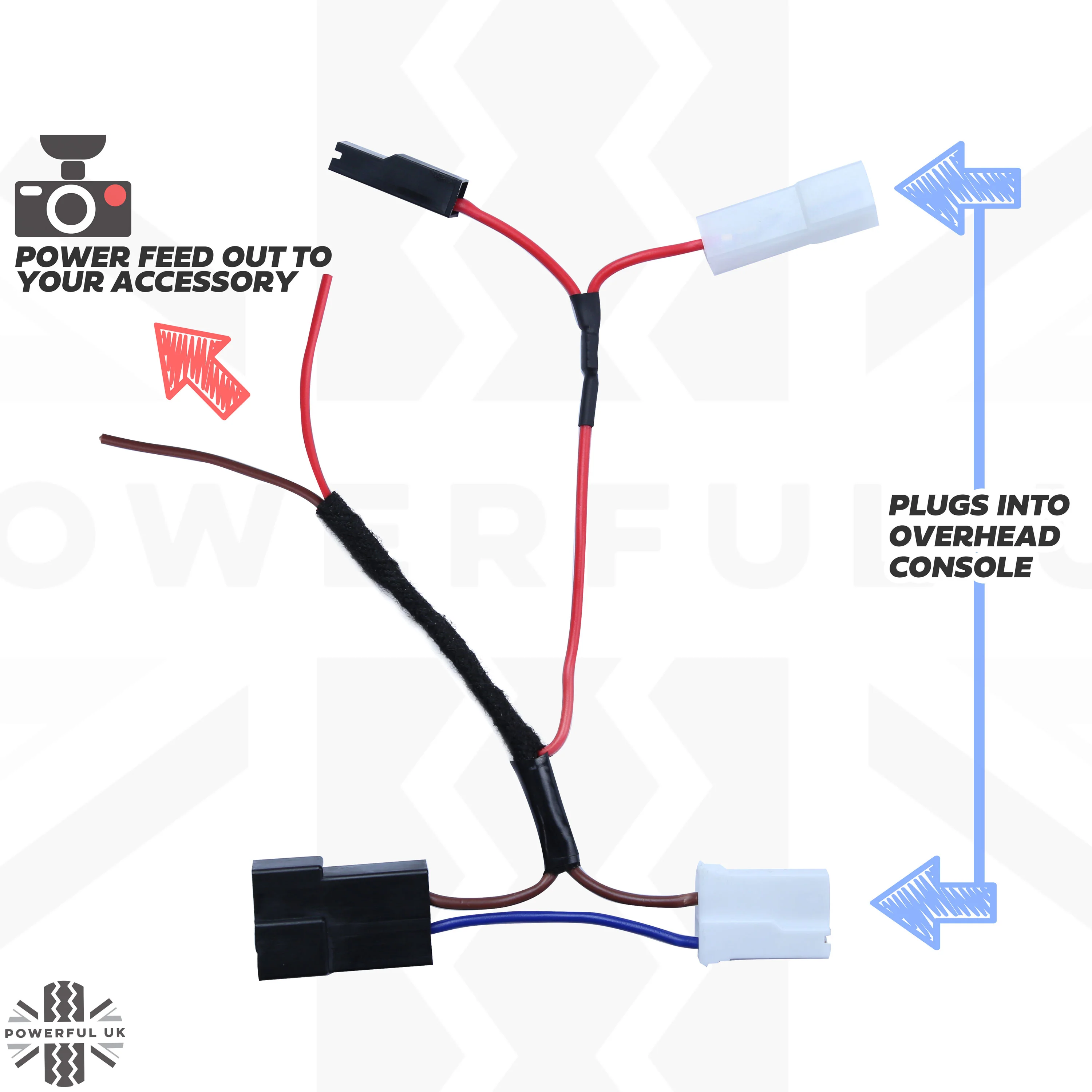 Overhead Console 'Dashcam' Power Tap-in Loom for Ford Fiesta MK5 / MK6 / MK7 - Image 5
