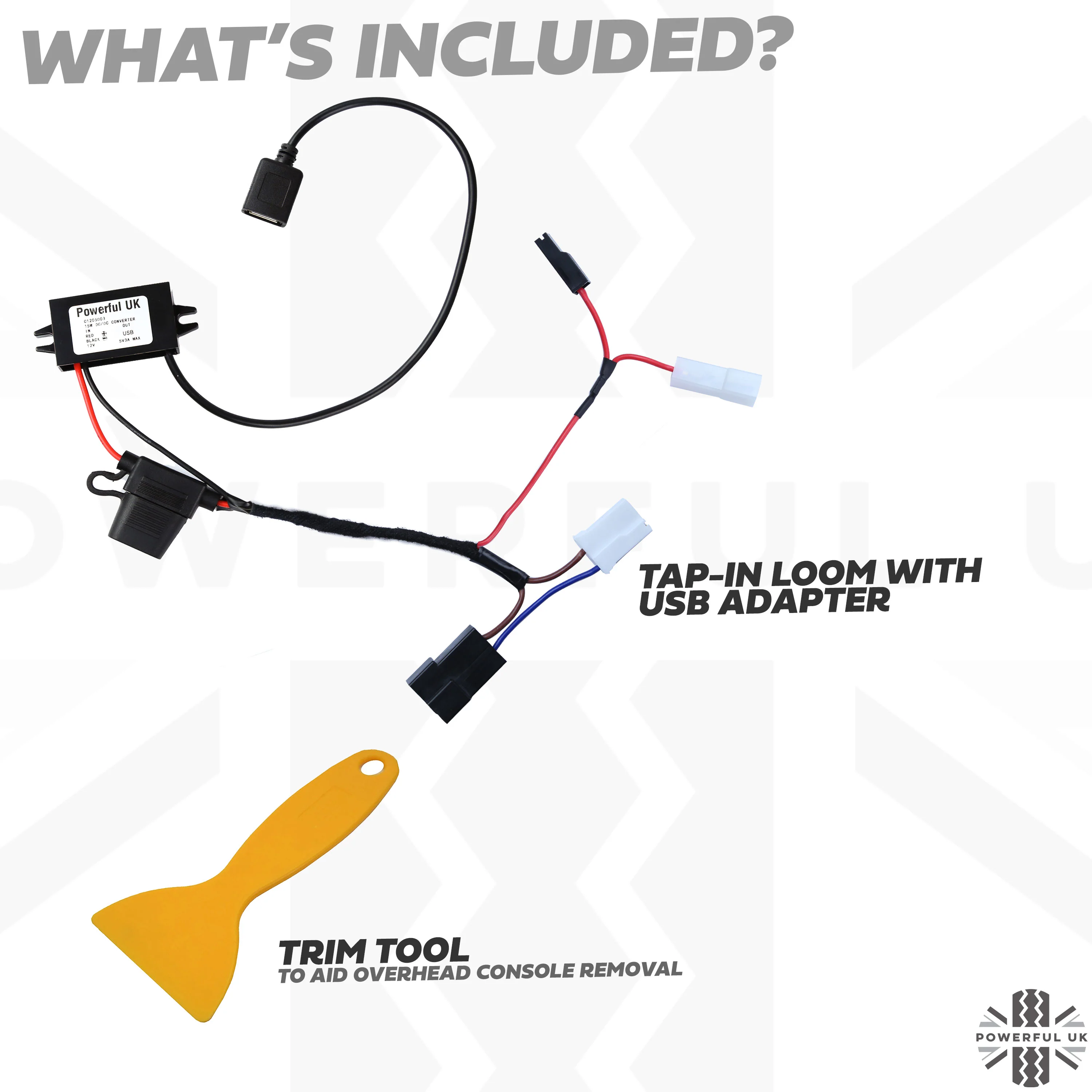 Overhead Console 'Dashcam' Wiring Kit - Tap-in Loom + USB-A Adapter for Ford Fiesta - Image 4