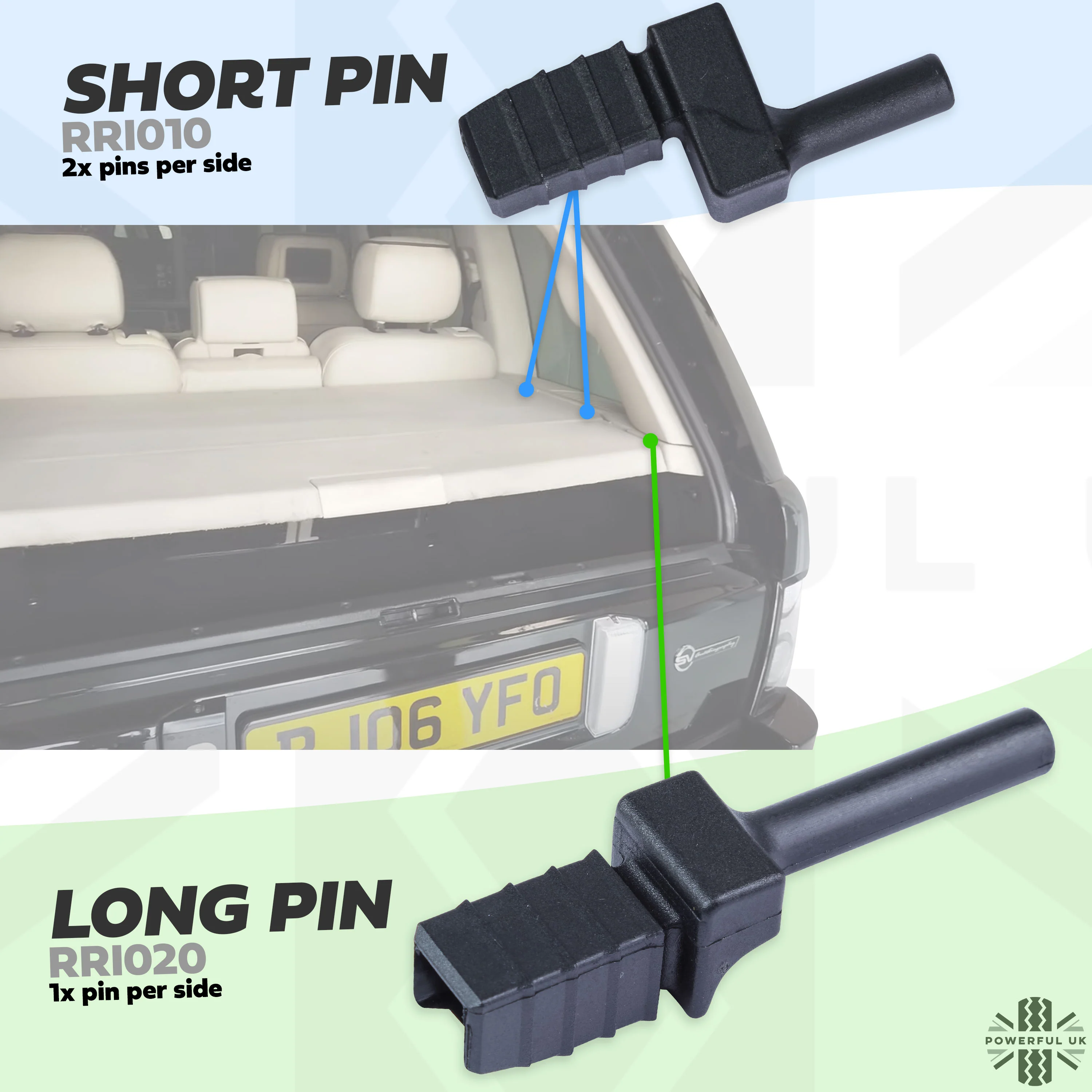 Parcel Shelf Repair Pin for Range Rover L322 - LONG Type - Pair - Image 5